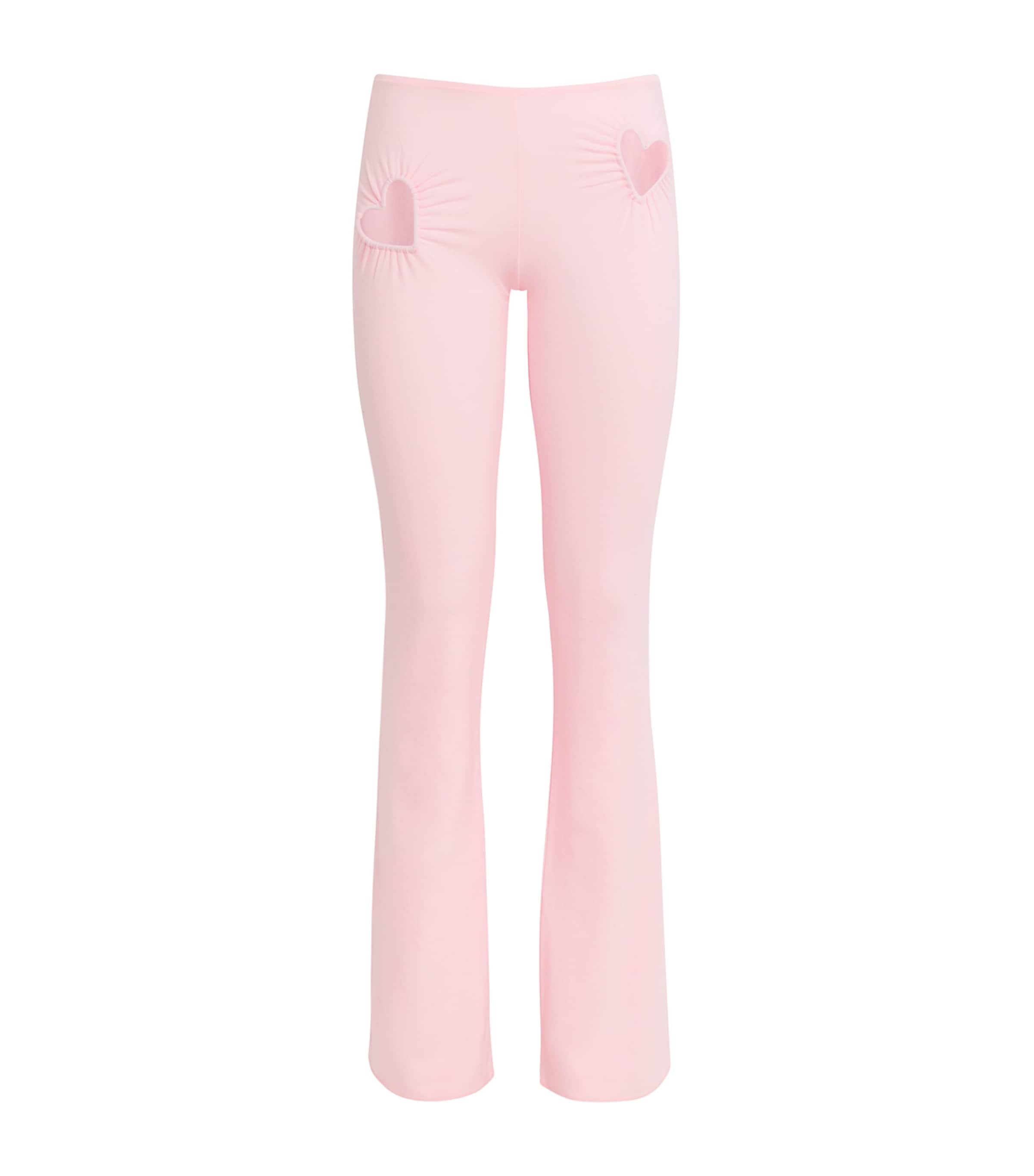 SKIMS STRETCH-COTTON JERSEY HEART LEGGINGS 