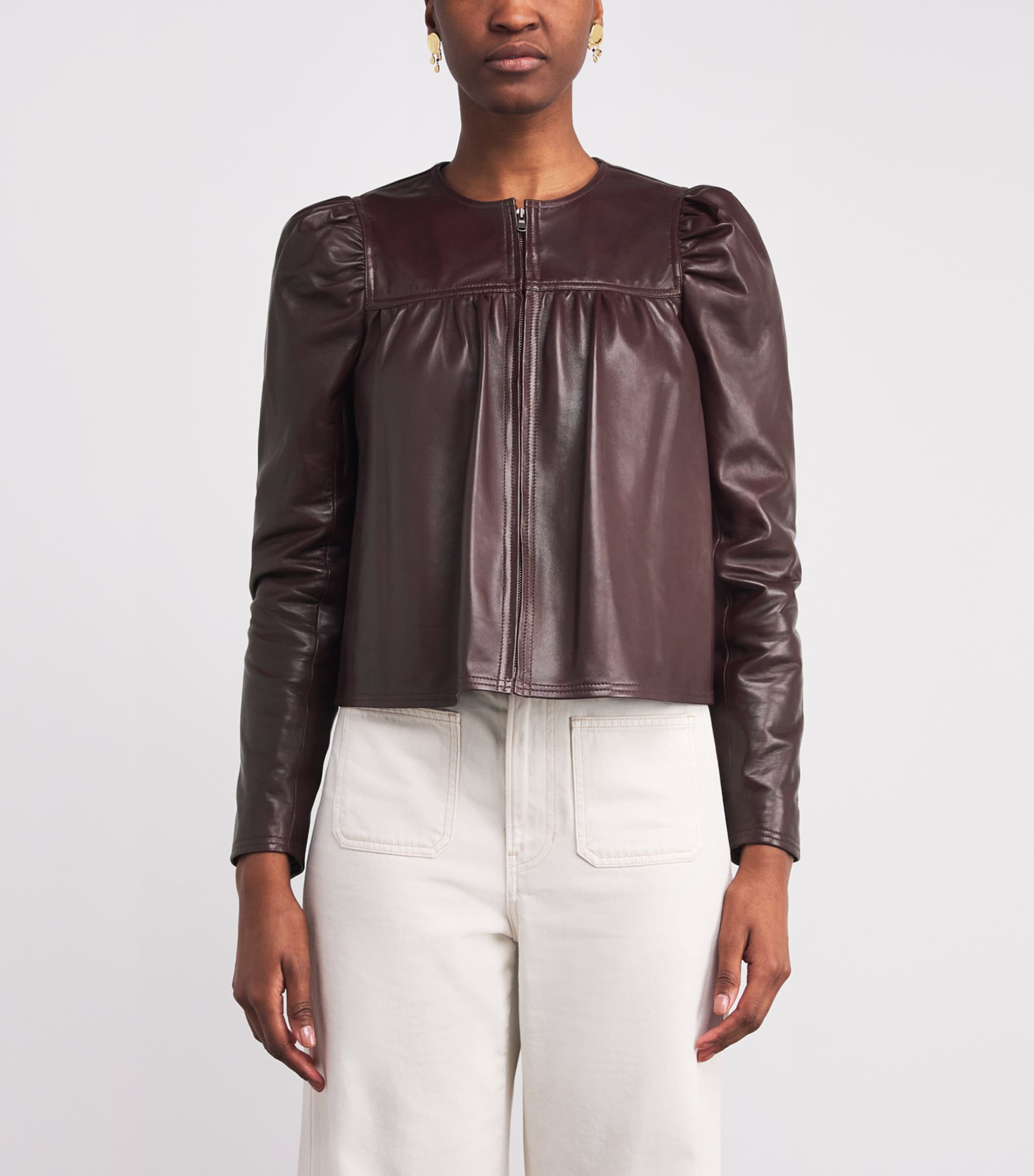 Leather Anouk Jacket MAHOGANY Image 3