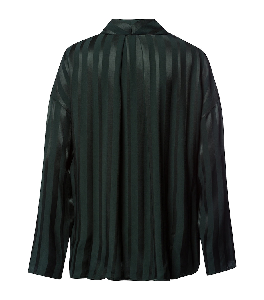 Stripe Indra Pyjama Shirt DARK MALACHITE Image 2