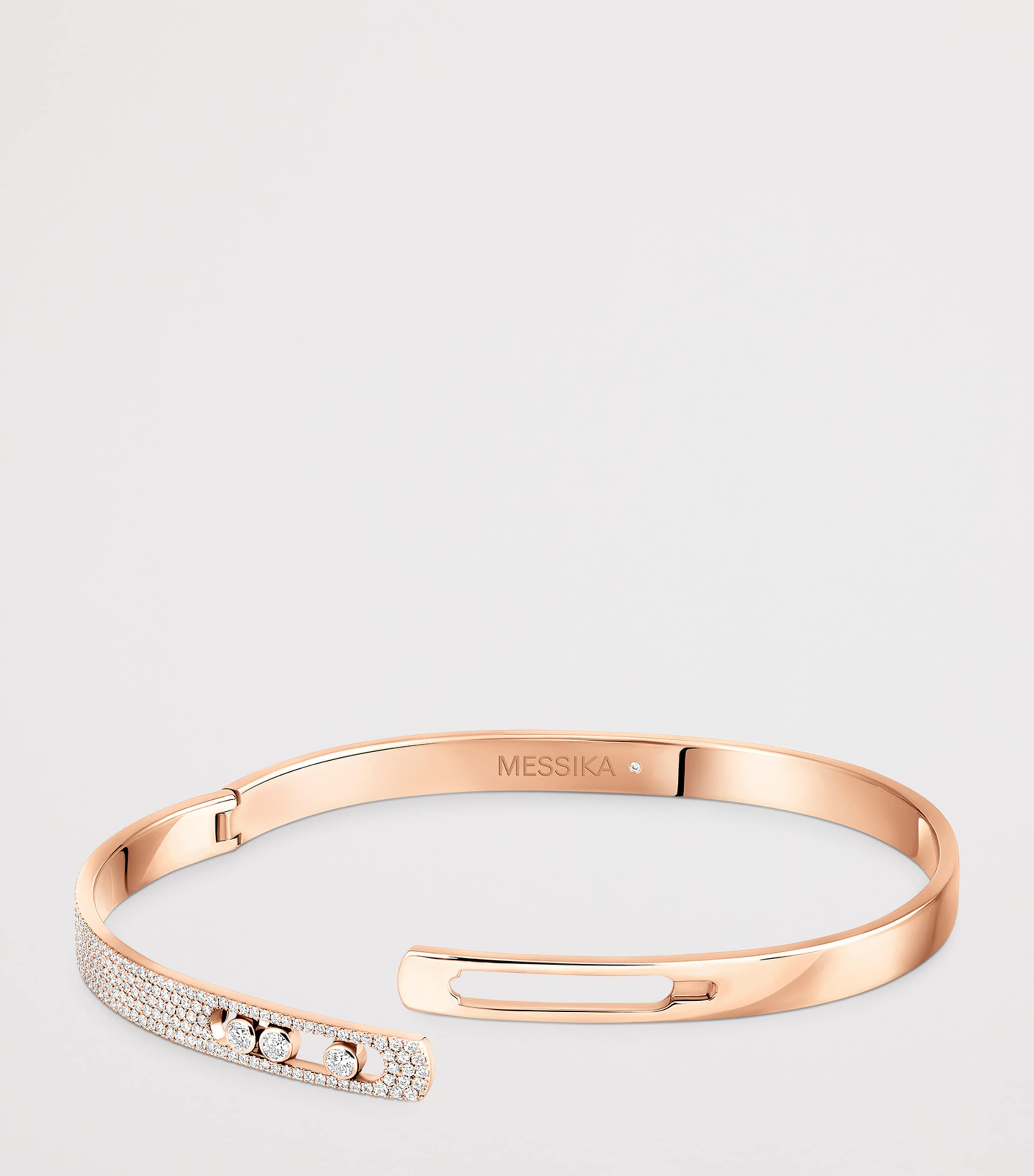 Messika Move Noa Pink Gold and Diamond Pavé Bangle Pink Gold Image 3