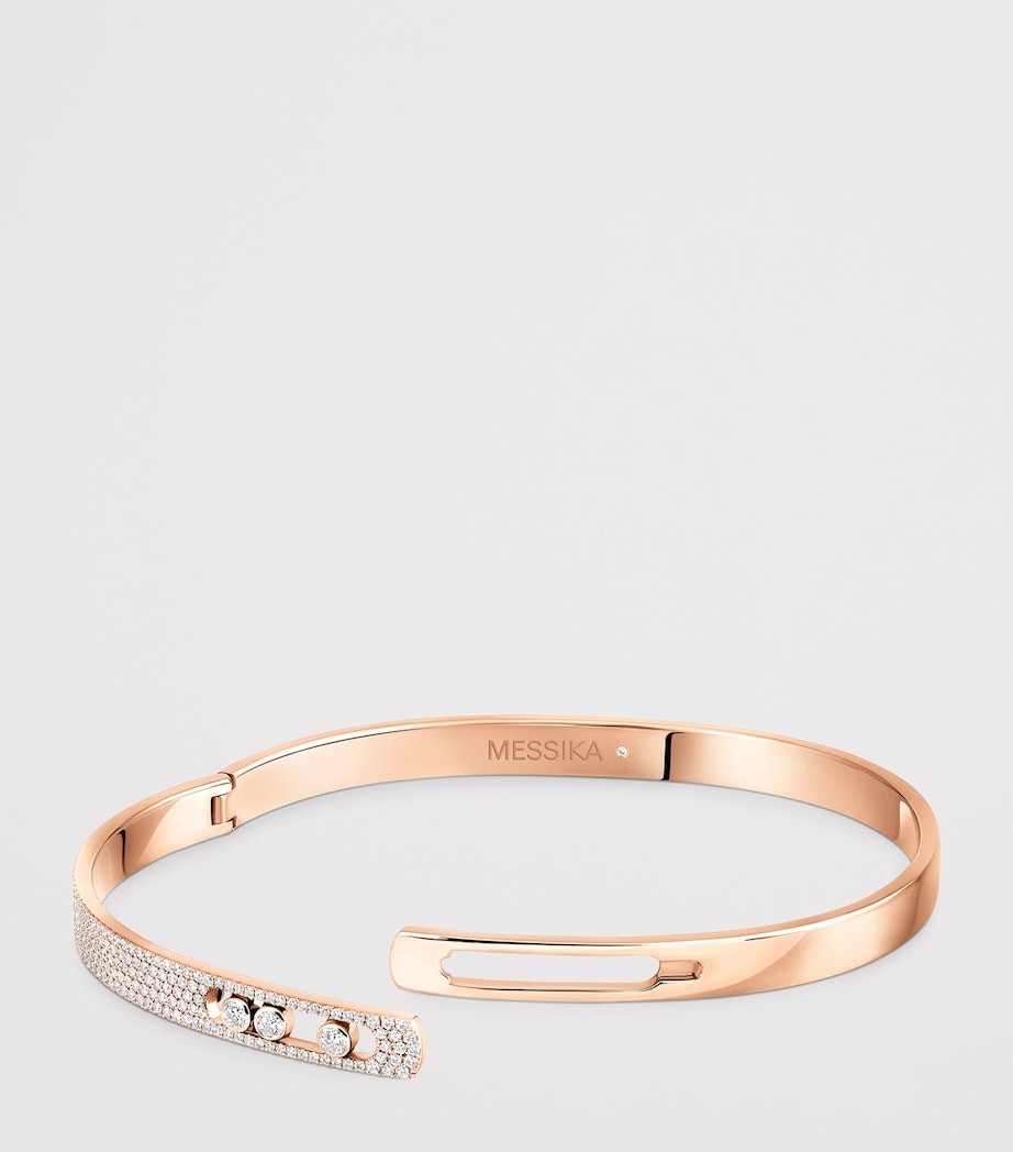 Messika Move Noa Pink Gold and Diamond Pavé Bangle Pink Gold Image 3
