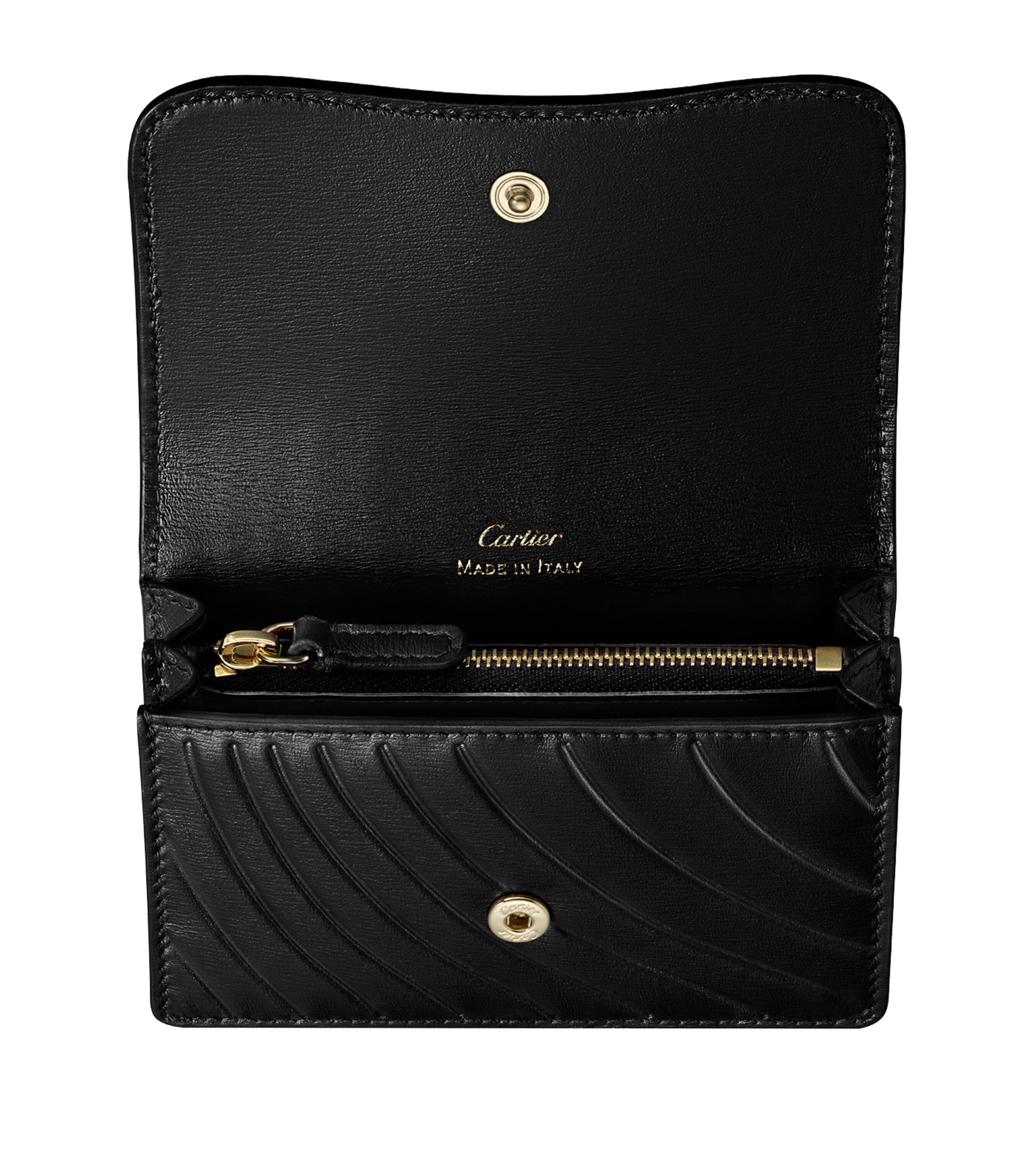 Cartier Mini Calfskin Panthère de Cartier Wallet Black Image 3