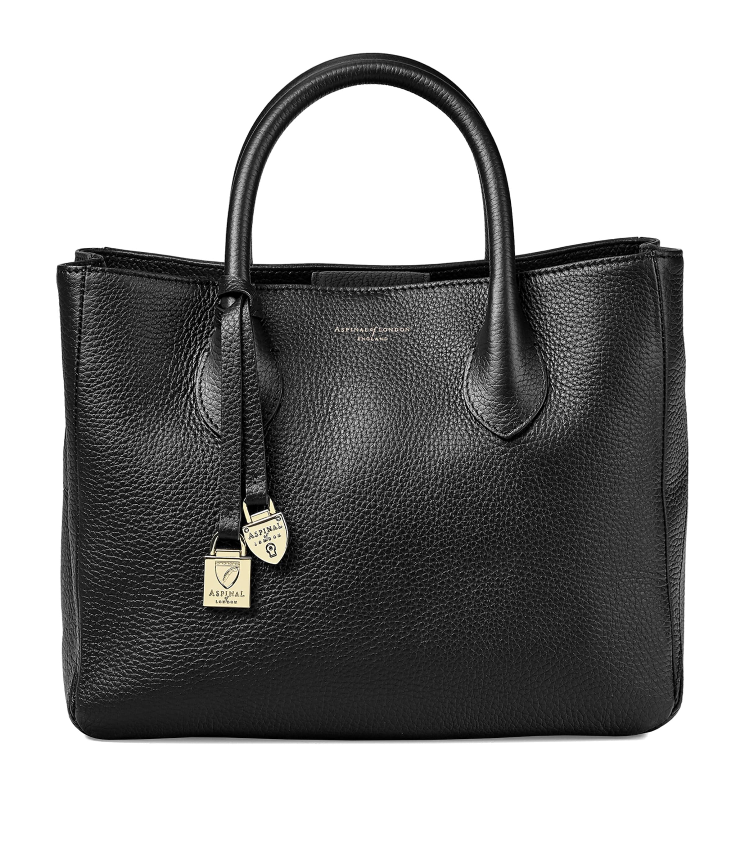 Aspinal Of London London Small Leather Tote Bag In Black