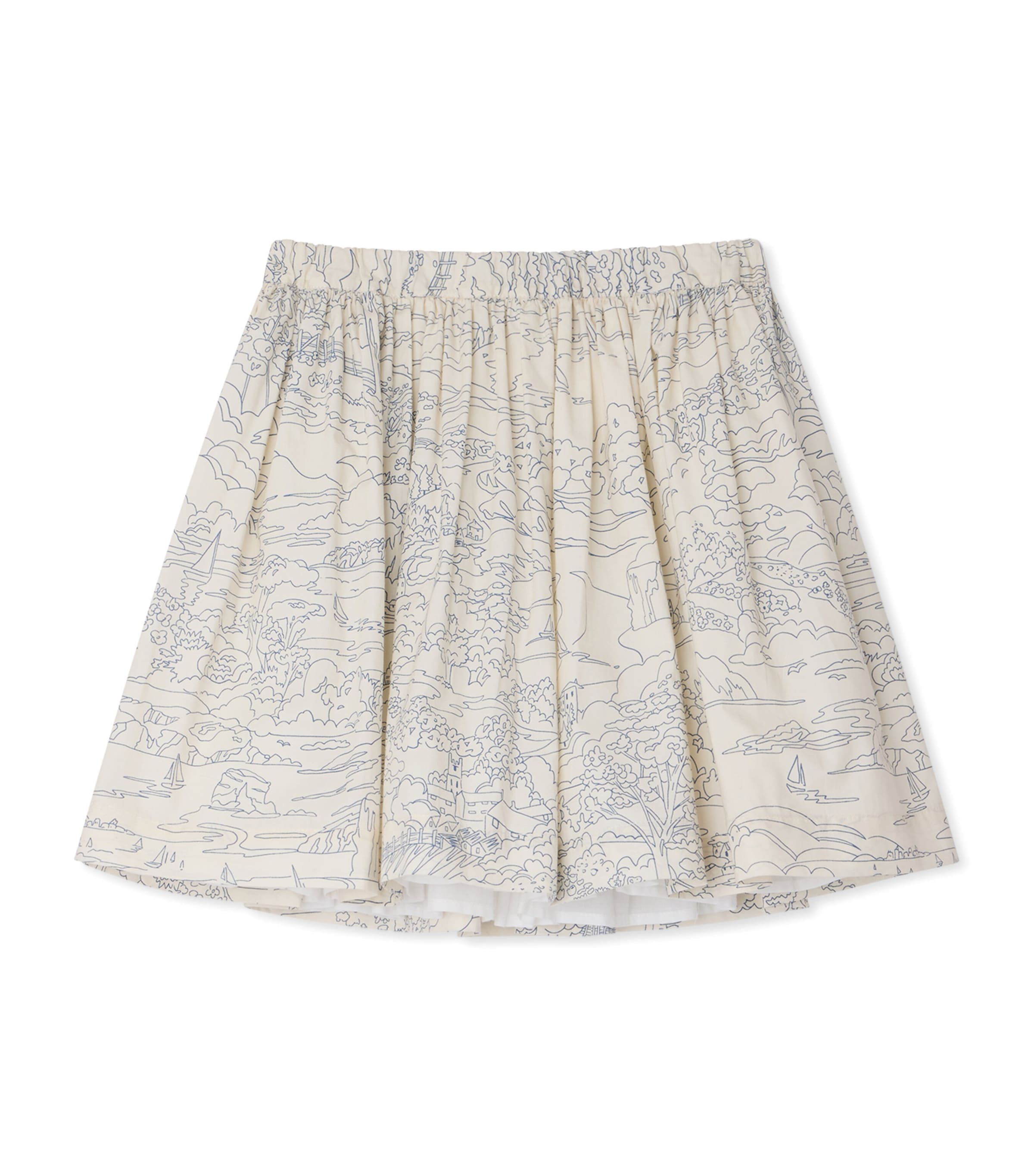 Bonpoint Cotton Printed Suzon Skirt (10-14 Years) Imp Encre Image 1