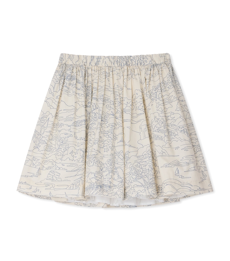 Bonpoint Cotton Printed Suzon Skirt (10-14 Years) Imp Encre Image 1