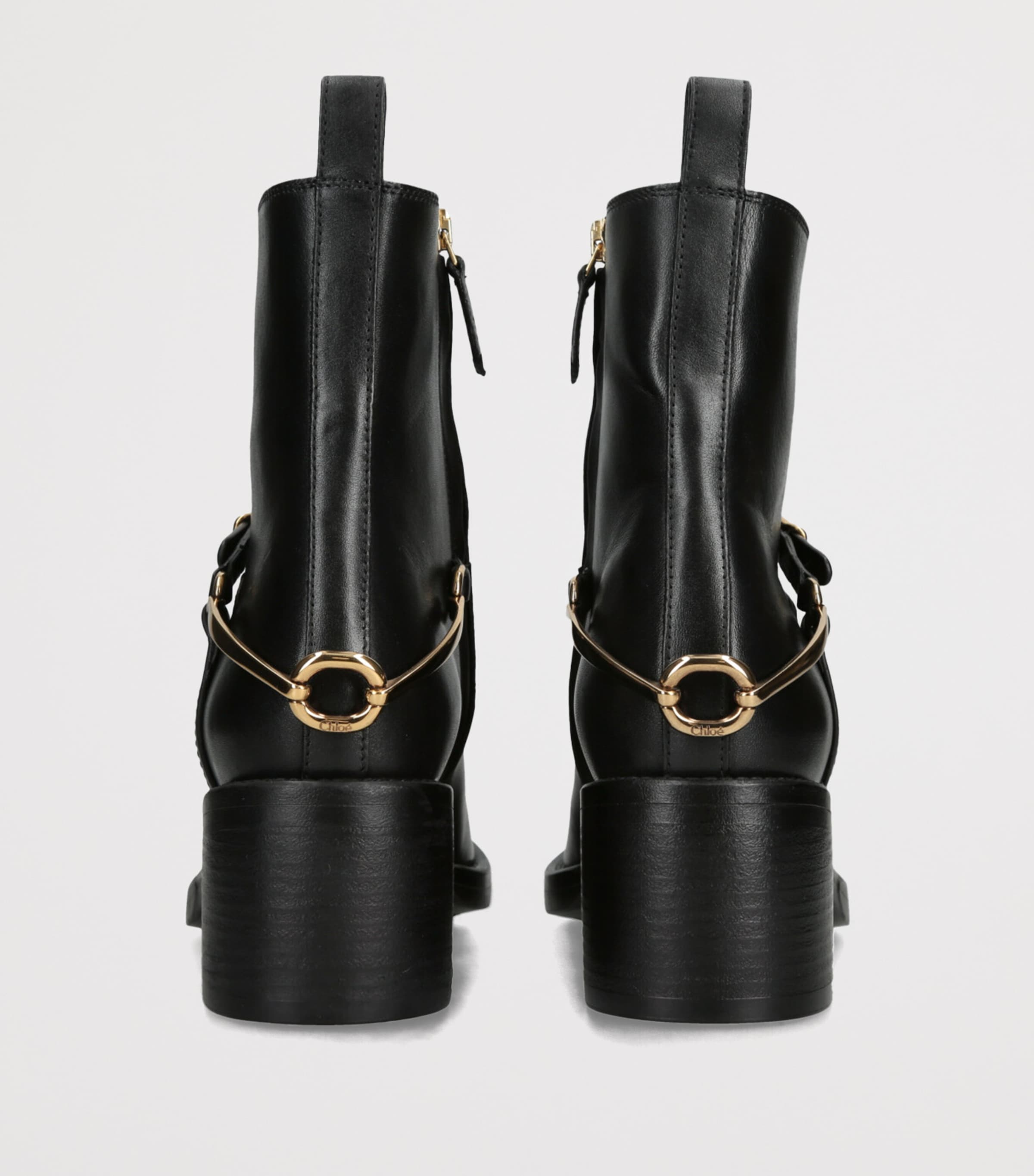 Leather Dakota Ankle Boots 70 BLACK Image 2