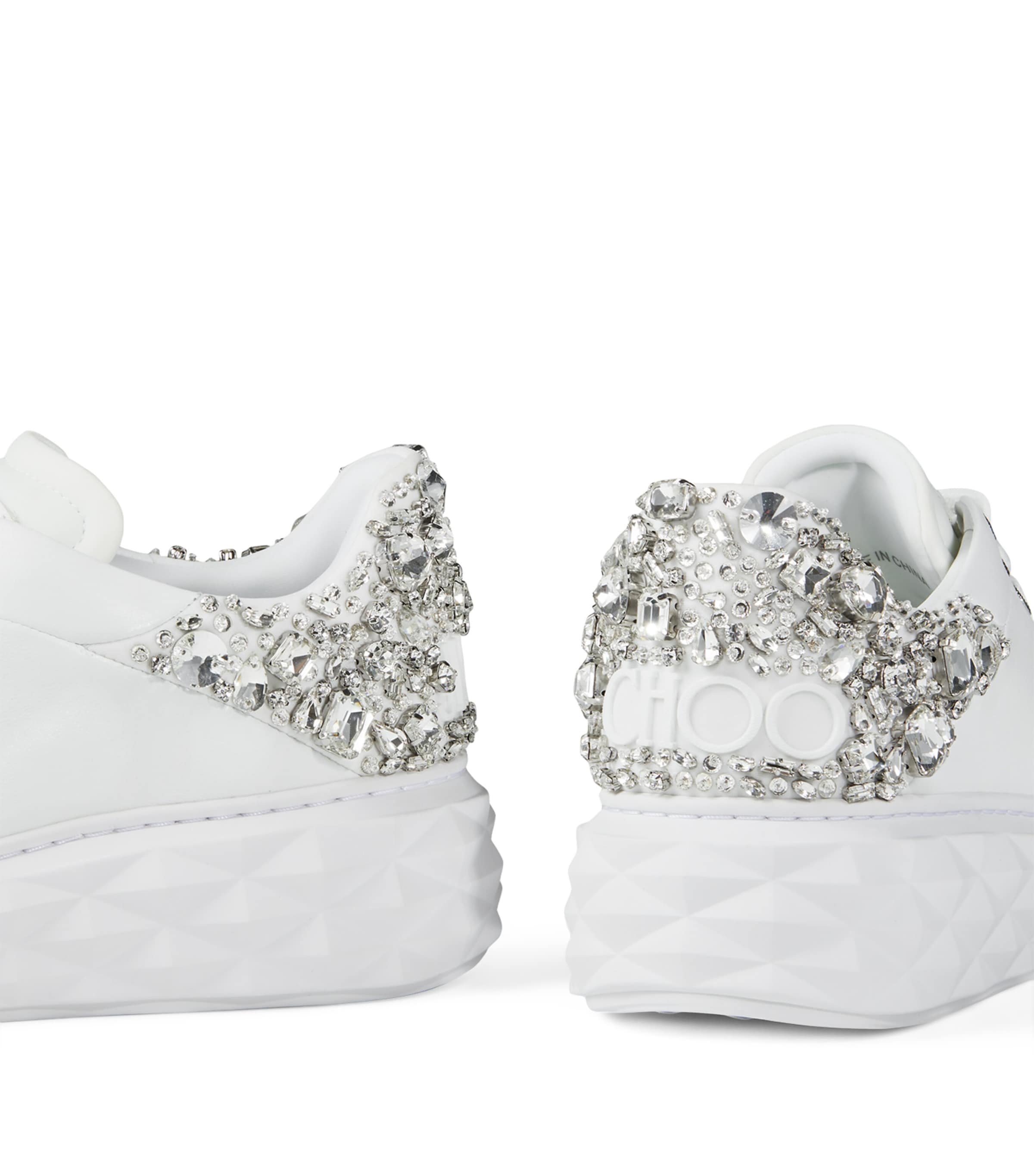 Diamond Light Maxi Leather Sneakers X WHITE/SILVER Image 7