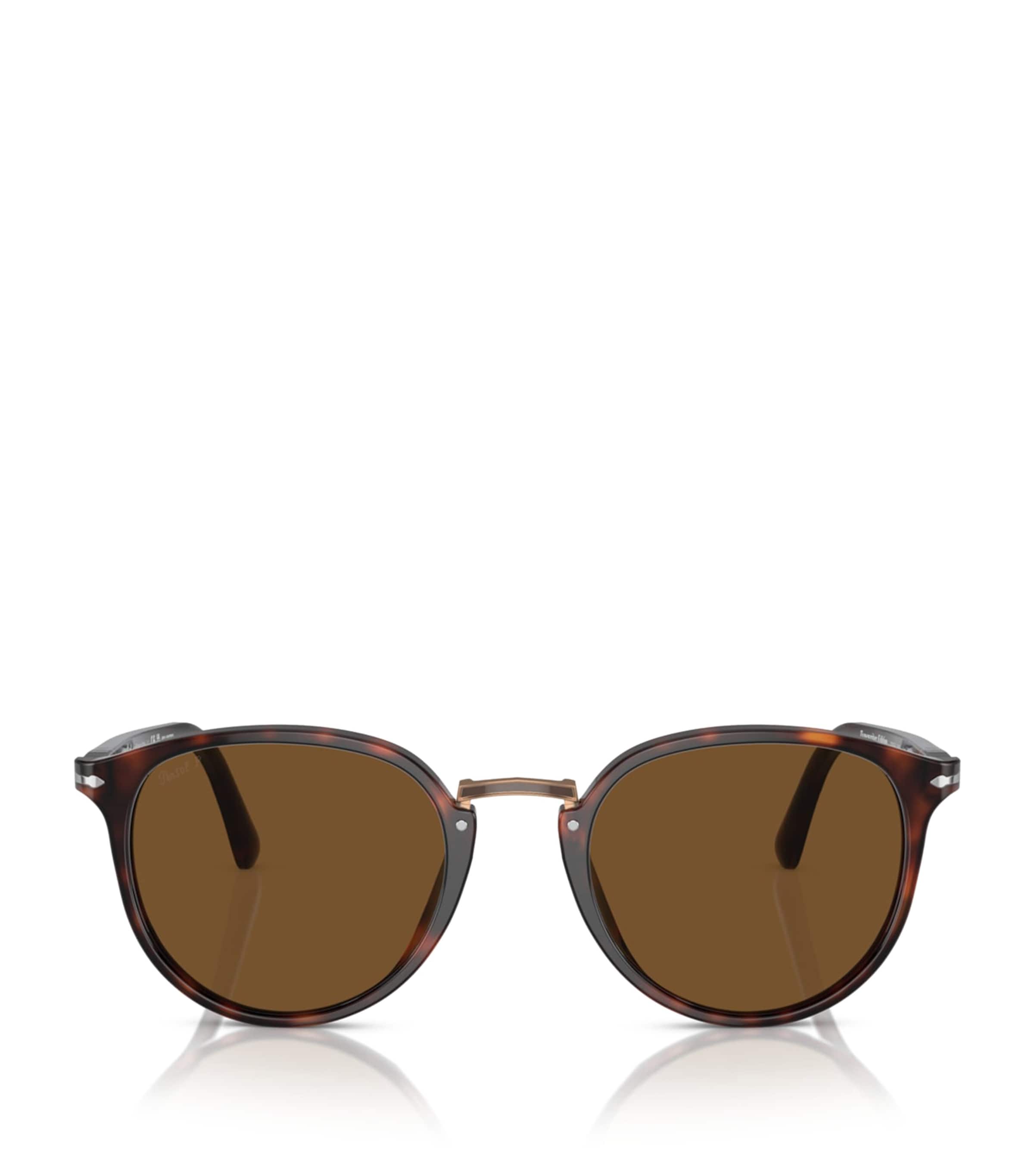 Persol Acetate Rounded Square Sunglasses Brown Image 1