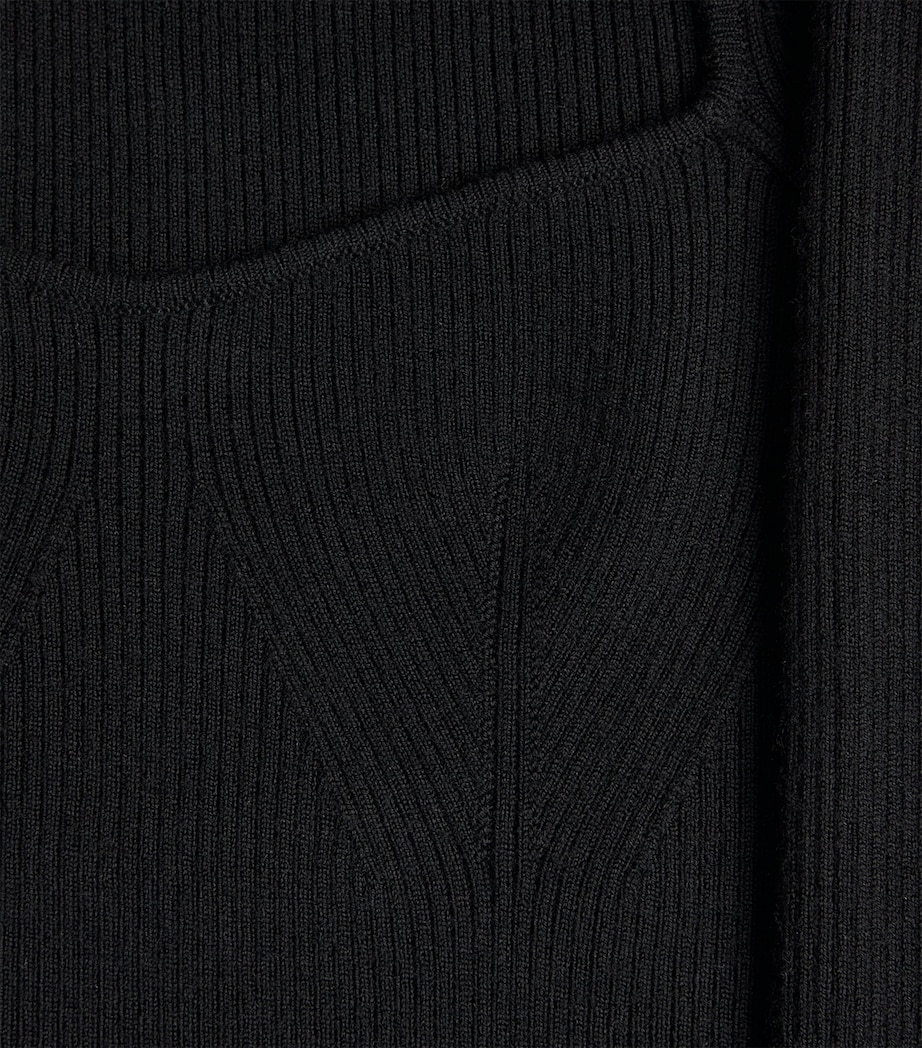 Wool-Blend Long-Sleeve Top BLACK Image 5