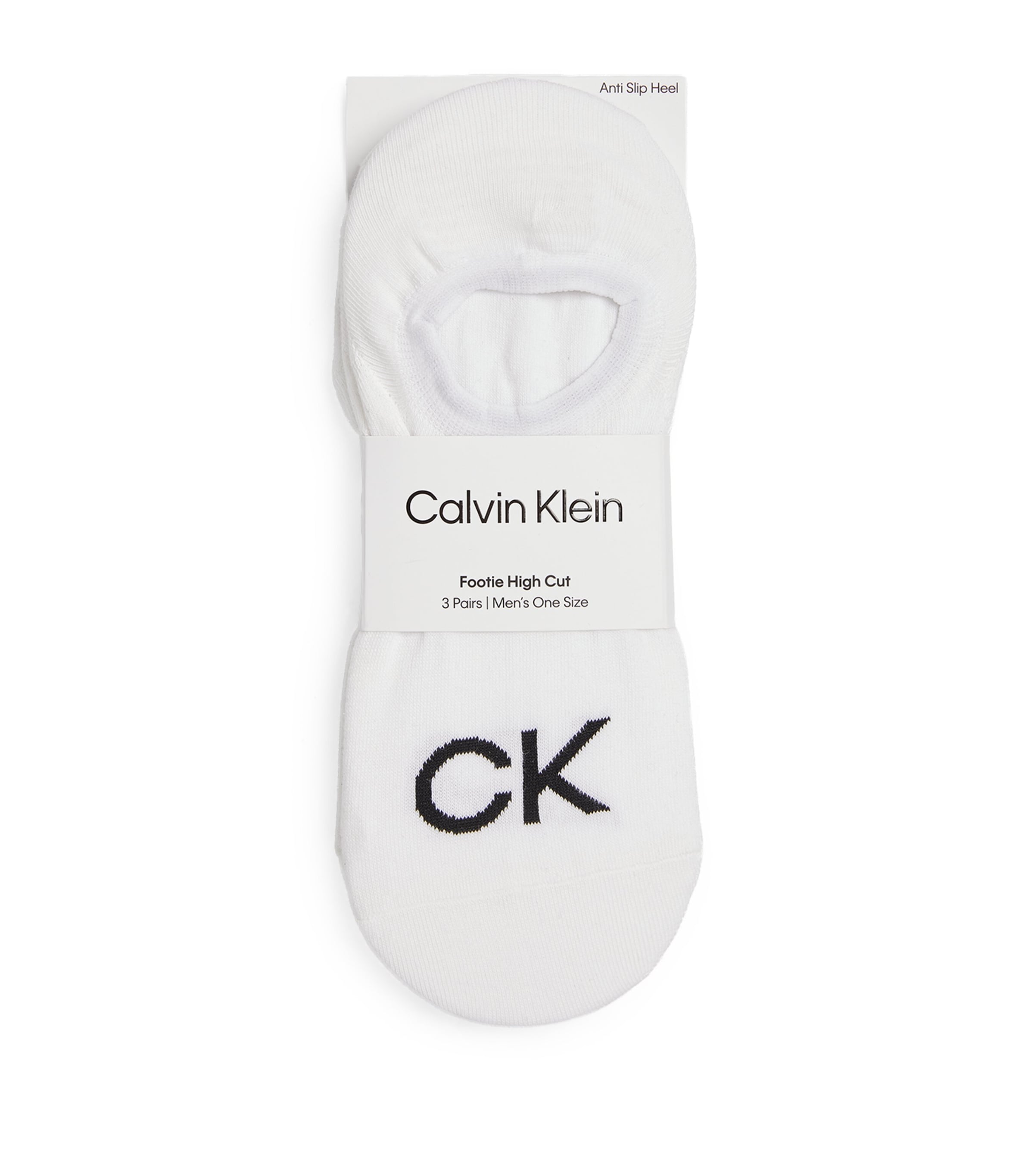 Calvin Klein Logo Invisible Socks In White