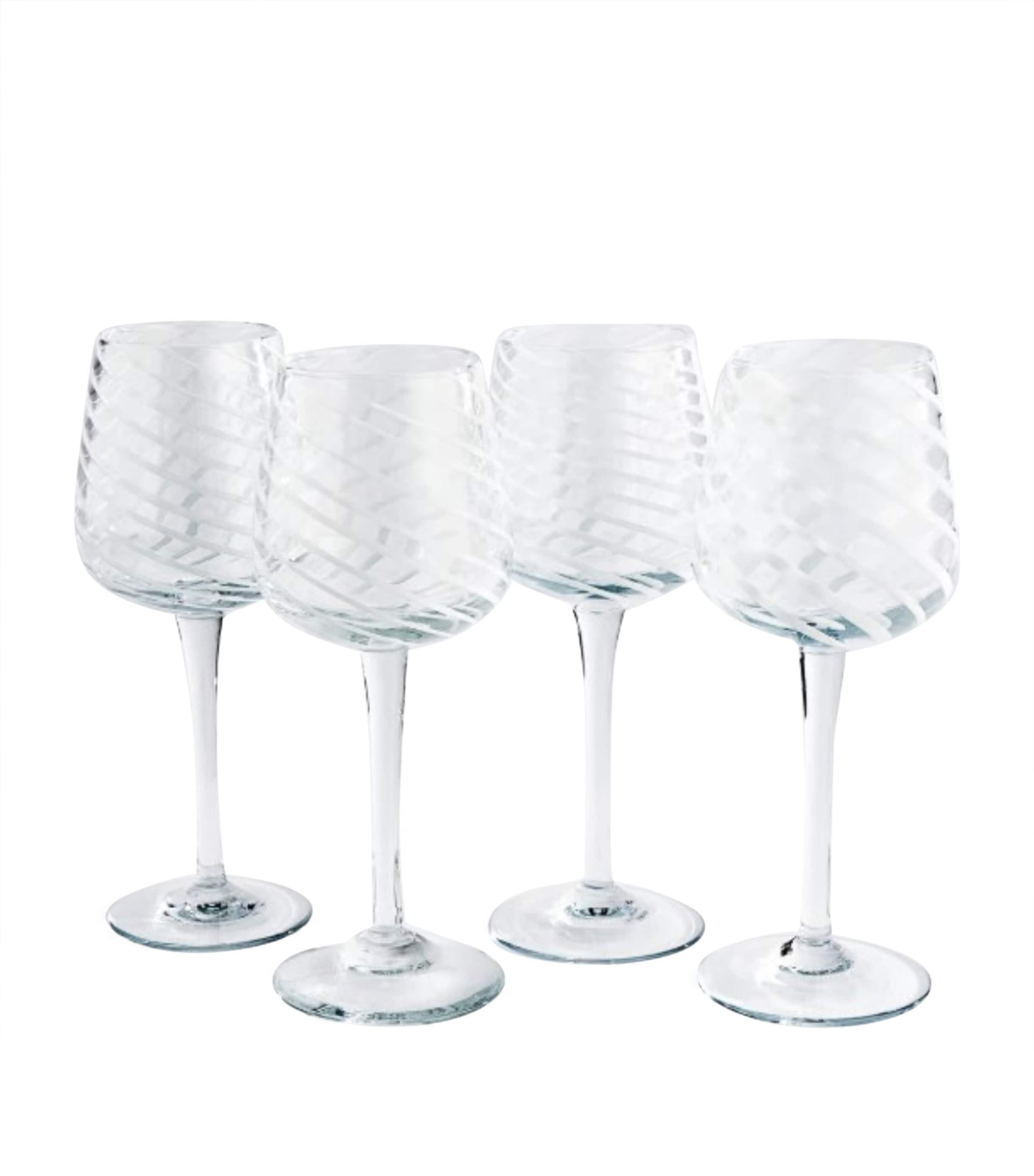 Set of 4 Coletta Red Wine Glasses NO COLOUR Image 1