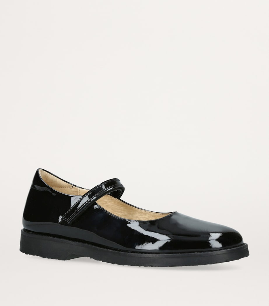 papouelli Leather Emilia Mary Janes Black Image 3