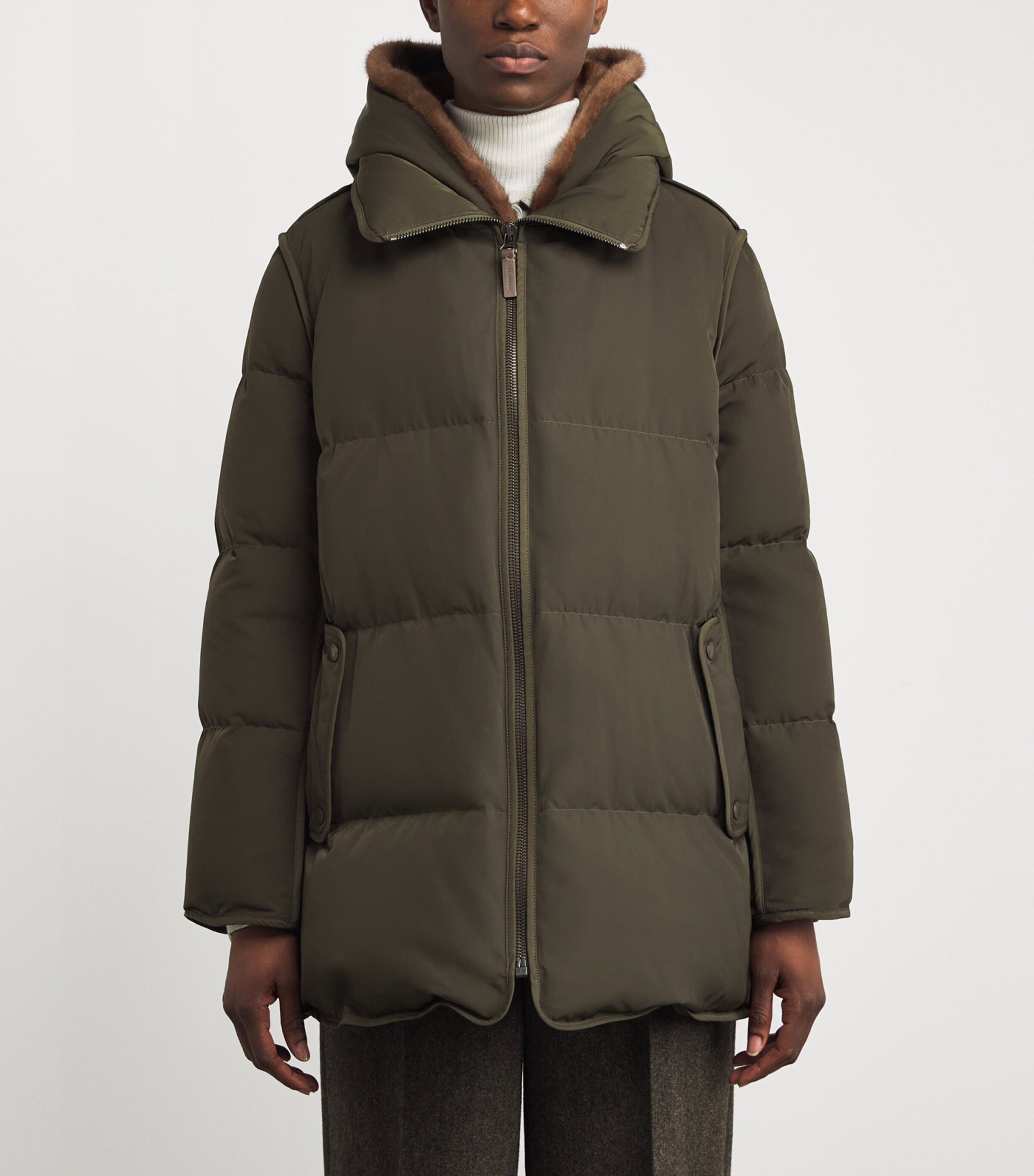 Down-Mink Technical Puffer Jacket (76cm) A0422 Image 3