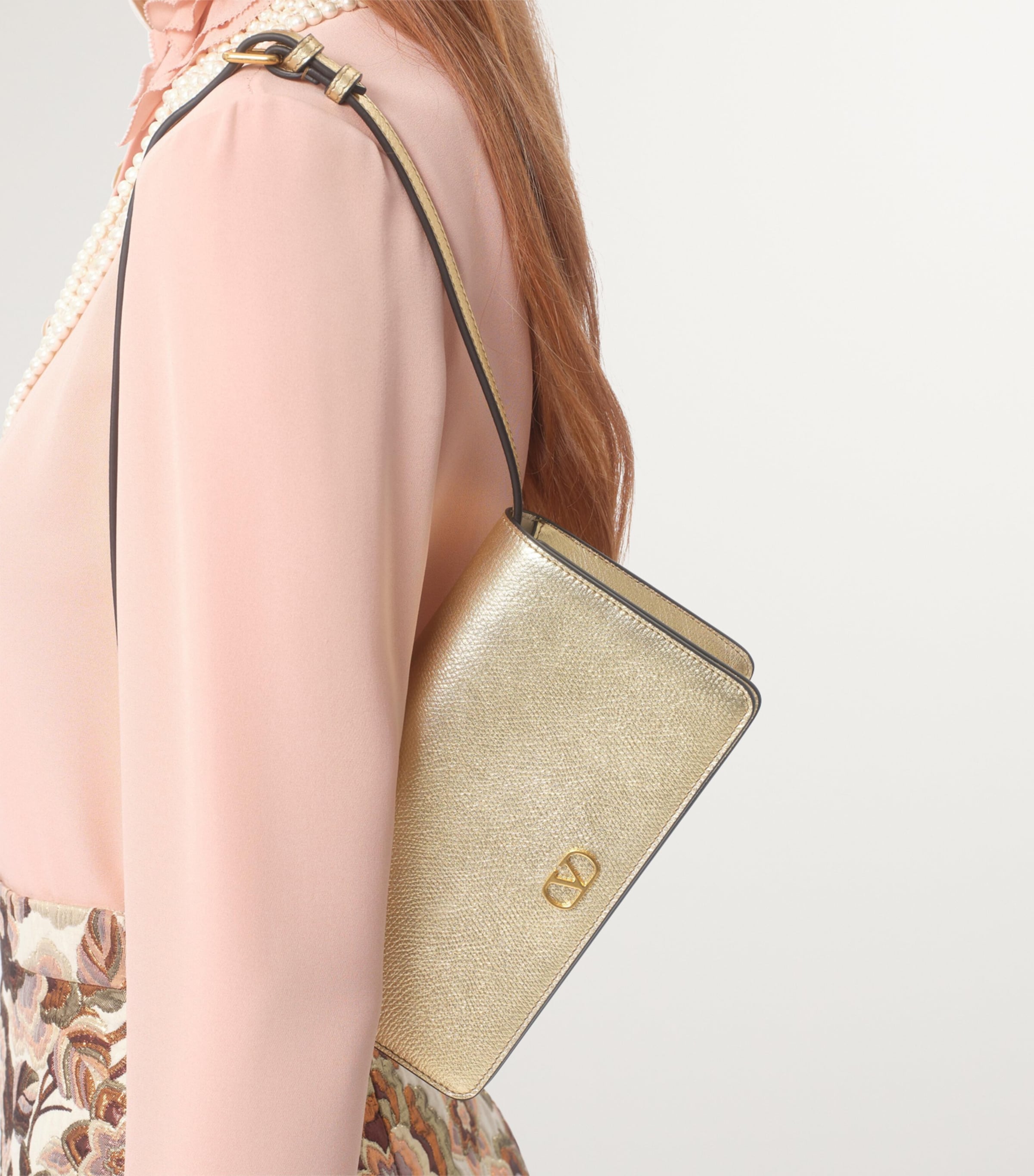 Mini Leather VLogo Shoulder Bag I8M Image 6