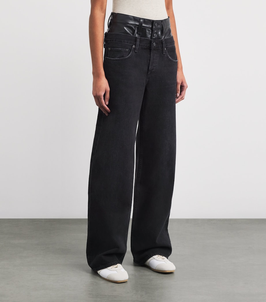 Elson Double-Waist Straight Jeans DETOX/RAVEN WASH BLK Image 3