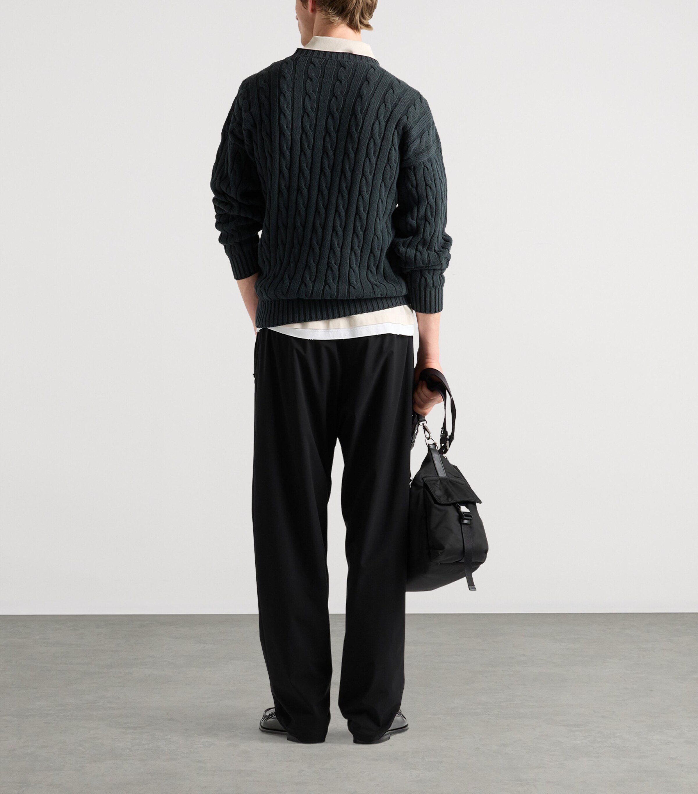 Prada Mens Re-Nylon Straight Sweatpants Black Image 5