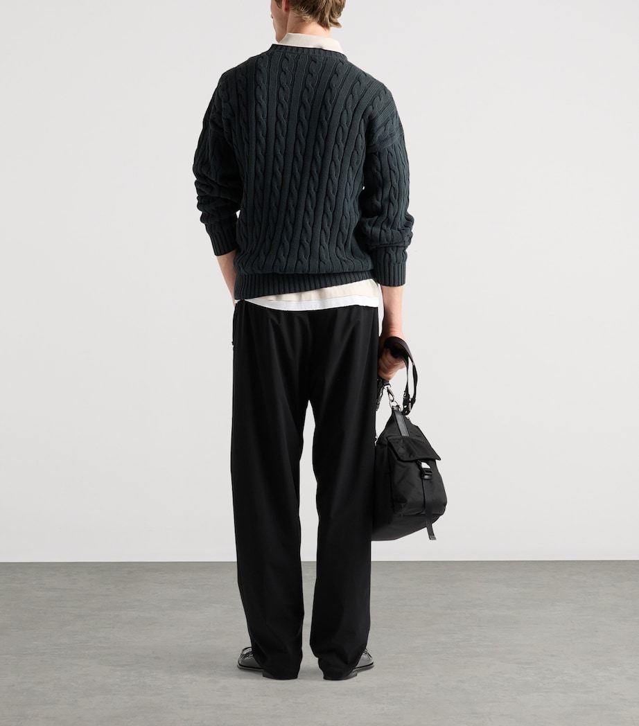 Prada Mens Re-Nylon Straight Sweatpants Black Image 5