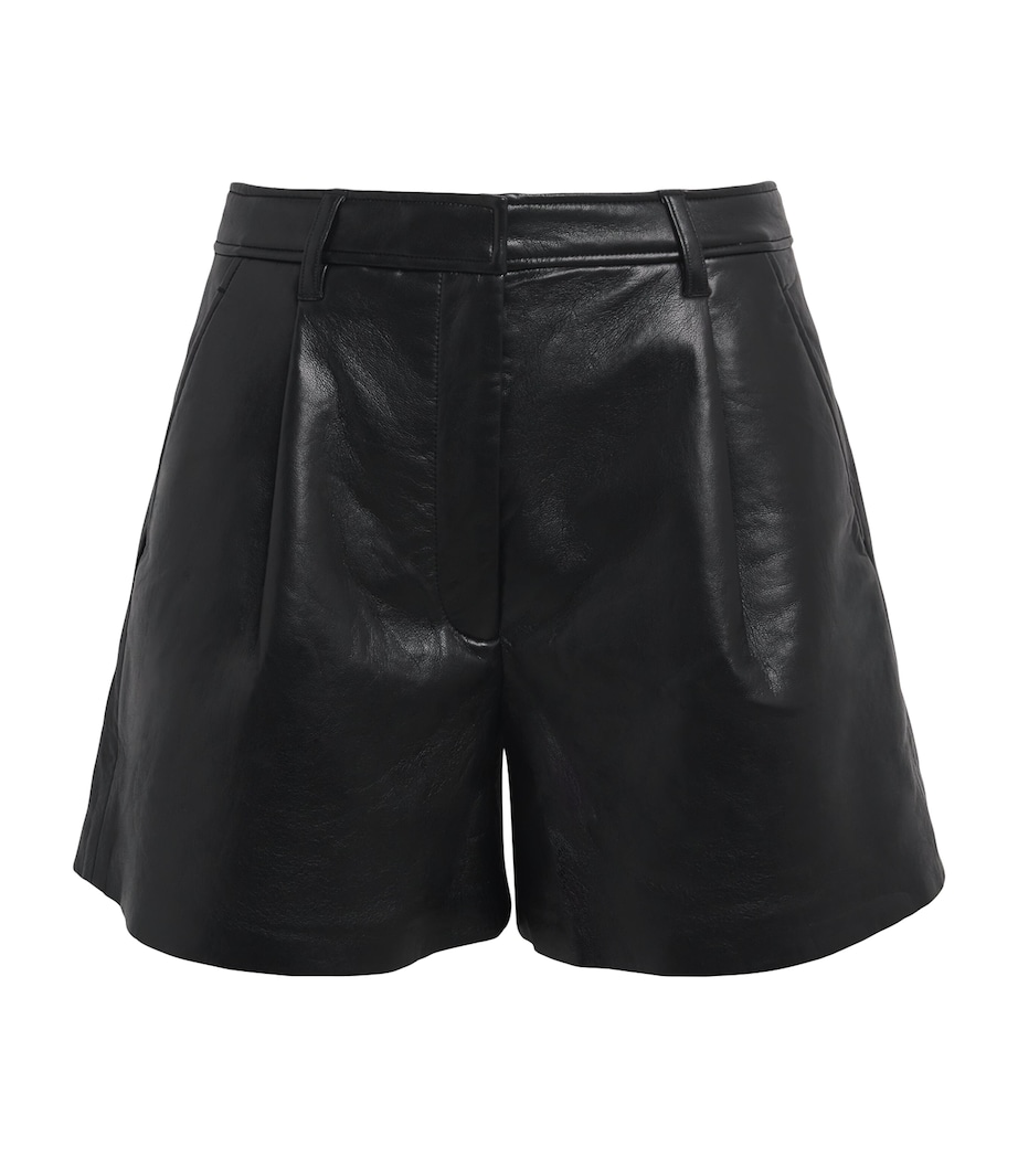 Leather-Blend Trent Shorts BLACK Image 1