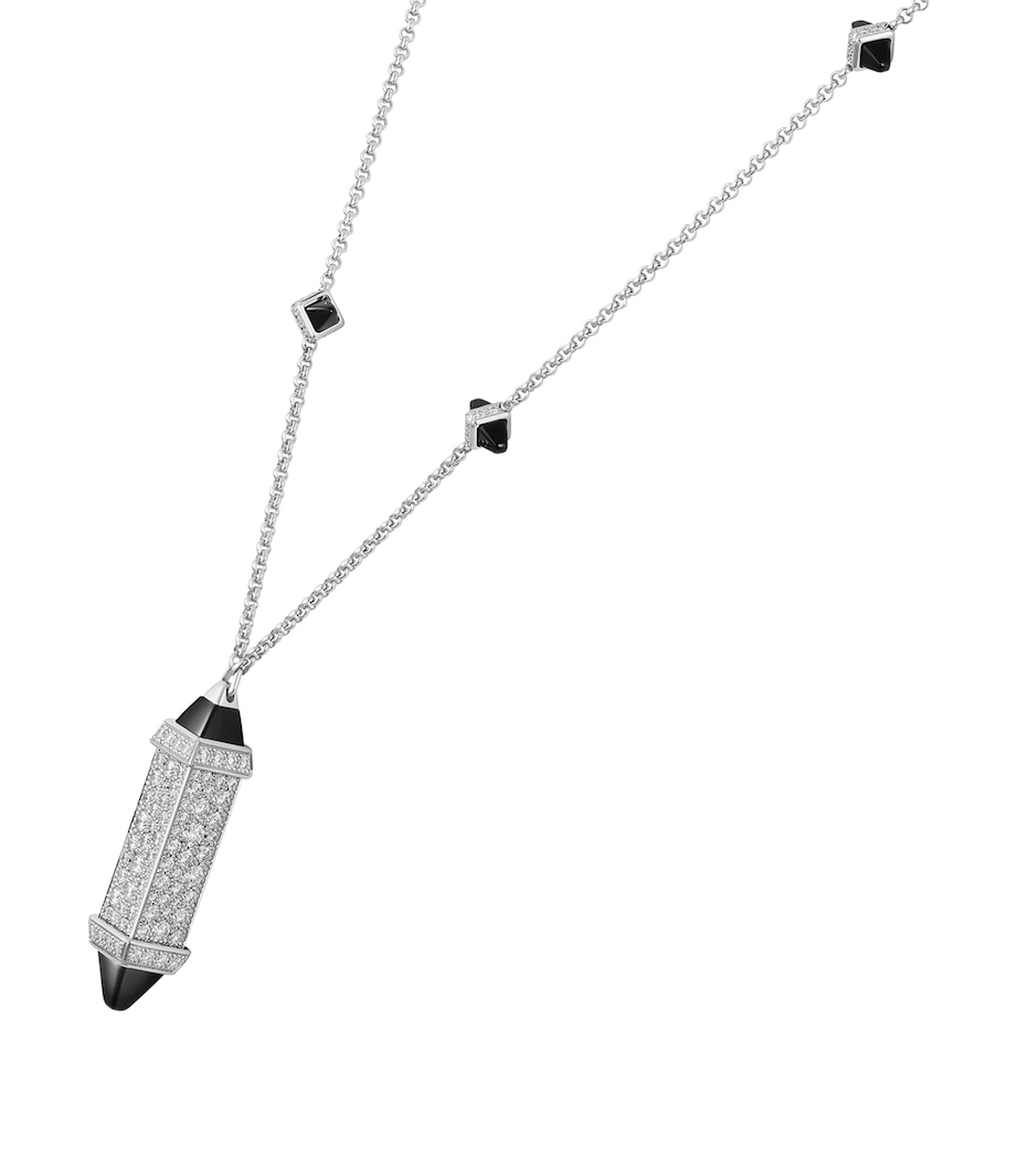 Cartier White Gold, Diamond and Onyx Les Berlingots de Cartier Necklace White Gold Image 2