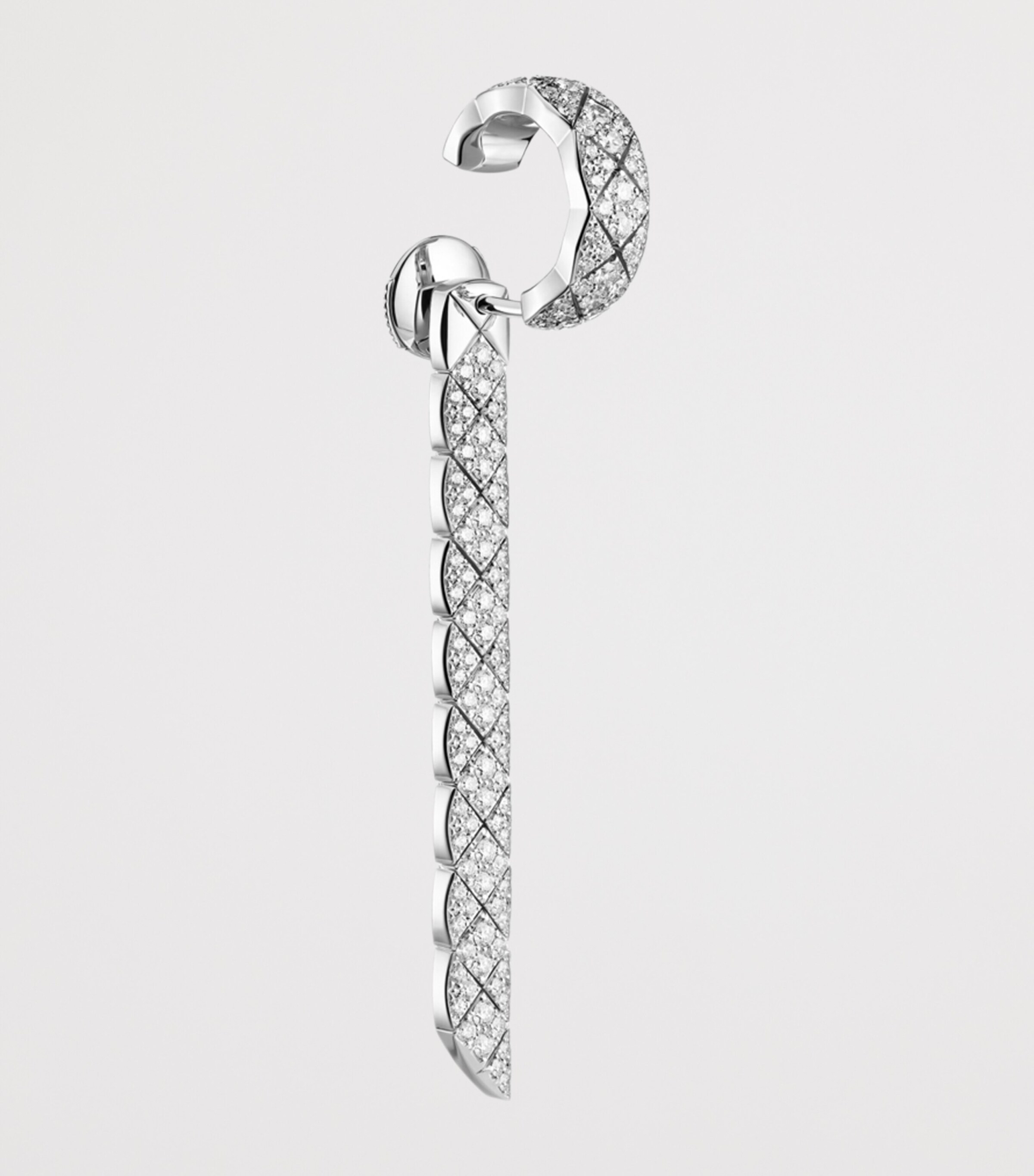 CHANEL White Gold and Diamond Coco Crush Supple Drop Earrings White Gold Image 7