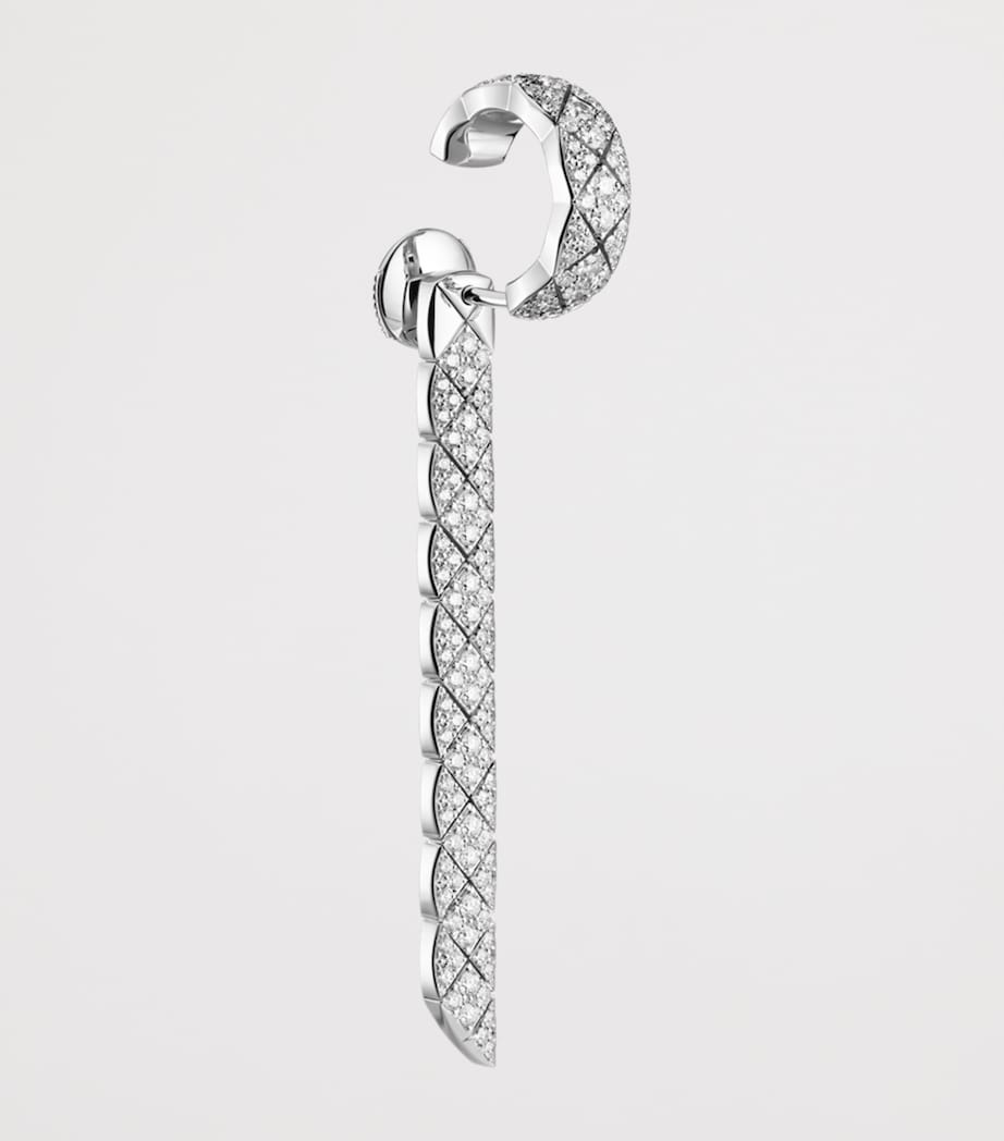 CHANEL White Gold and Diamond Coco Crush Supple Drop Earrings White Gold Image 7