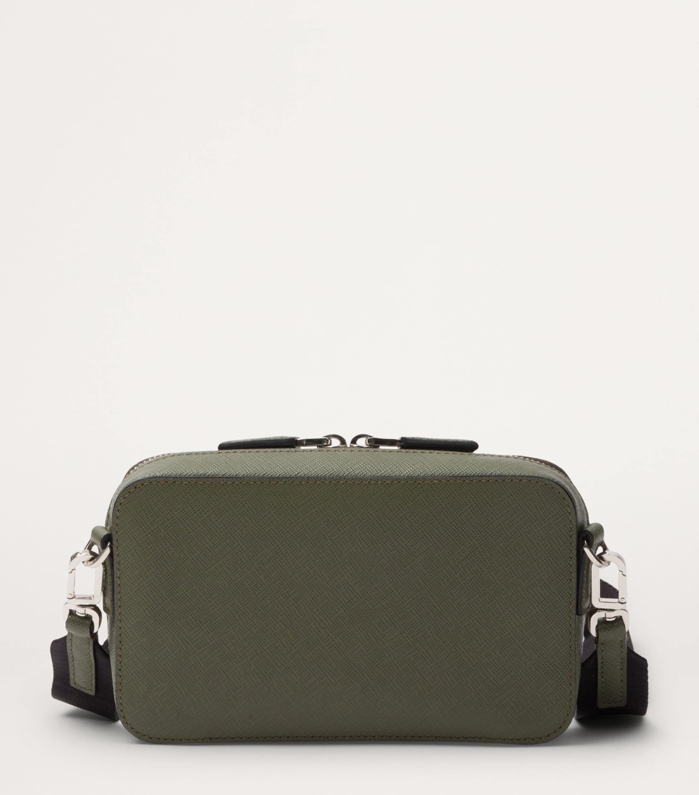 Small Saffiano Leather Brique Cross-Body Bag F0466 Image 5