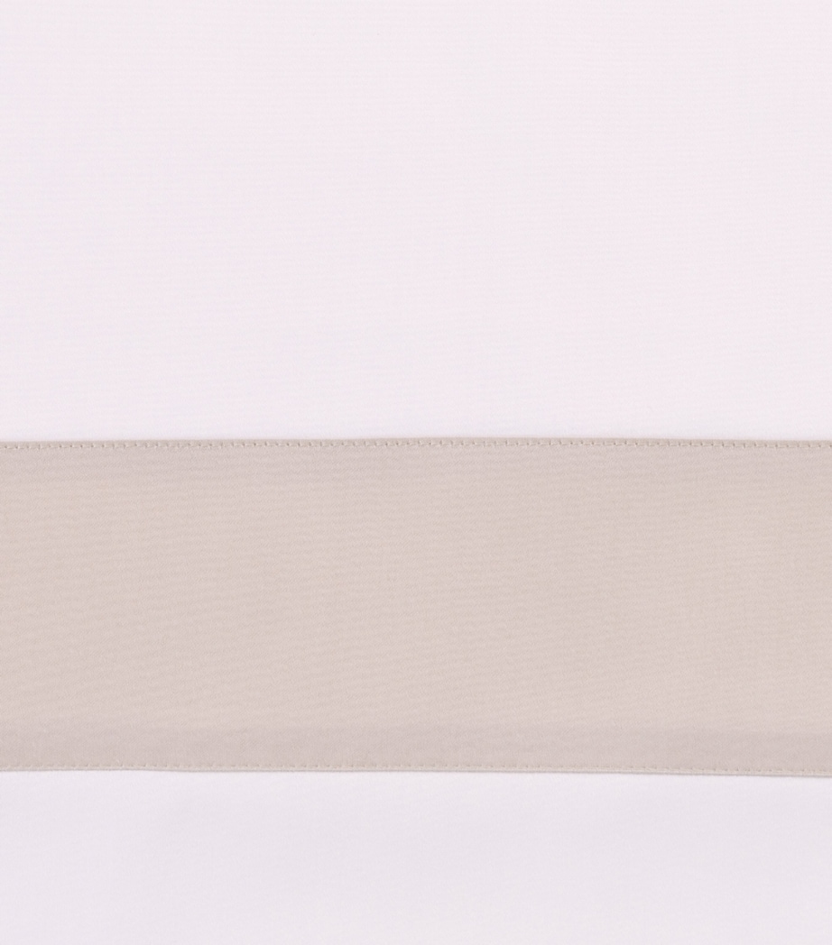 Frette Cotton Breeze Border King Duvet Cover (260cm x 240cm) Milk/greige Image 3