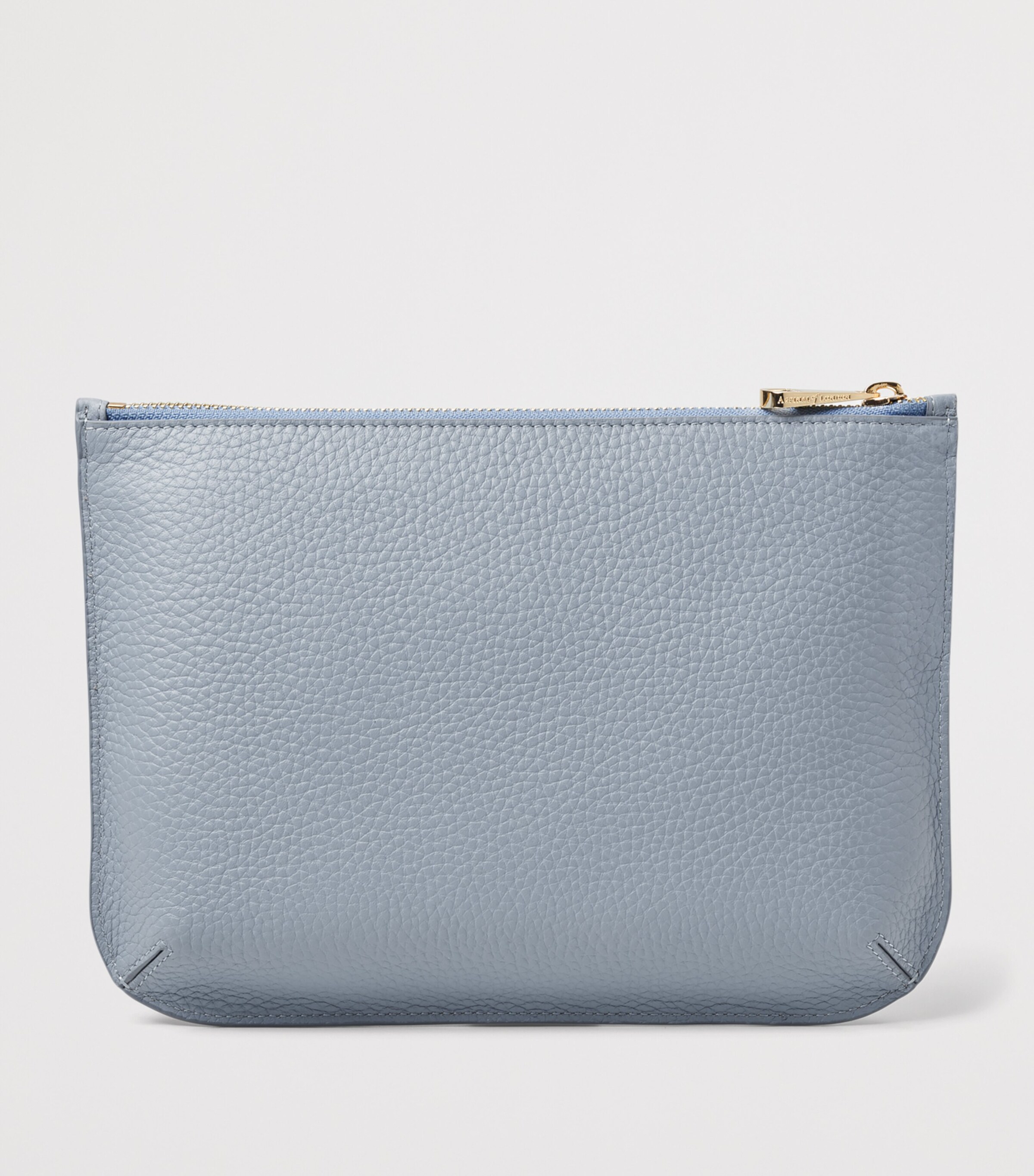 Aspinal Of London Large Leather Ella Pouch Skyblue Image 2