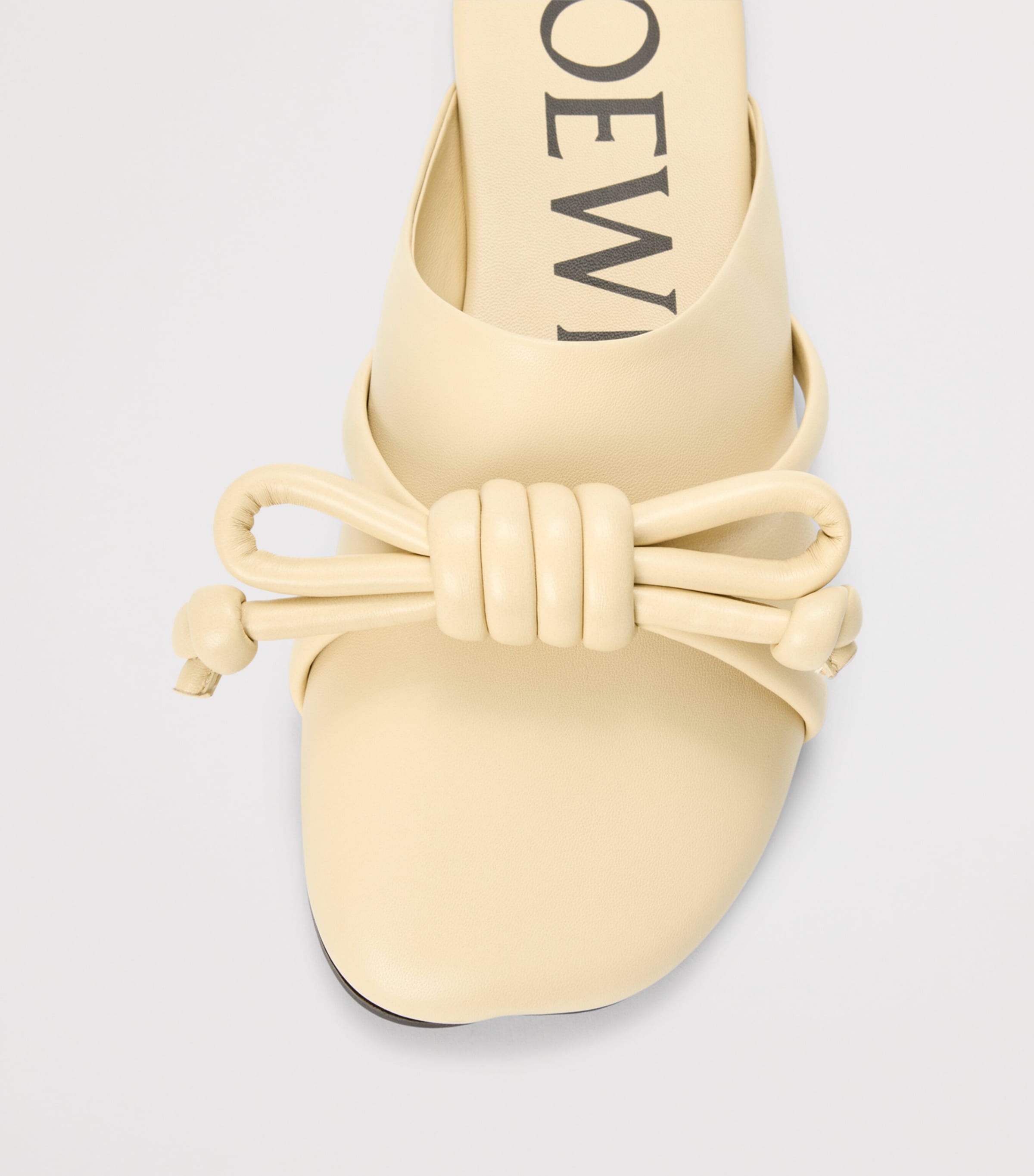 LOEWE Lambskin Flamenco Knot Mules Butter Image 4