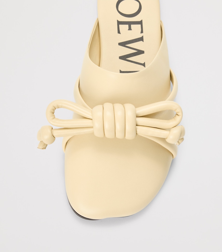 LOEWE Lambskin Flamenco Knot Mules Butter Image 4