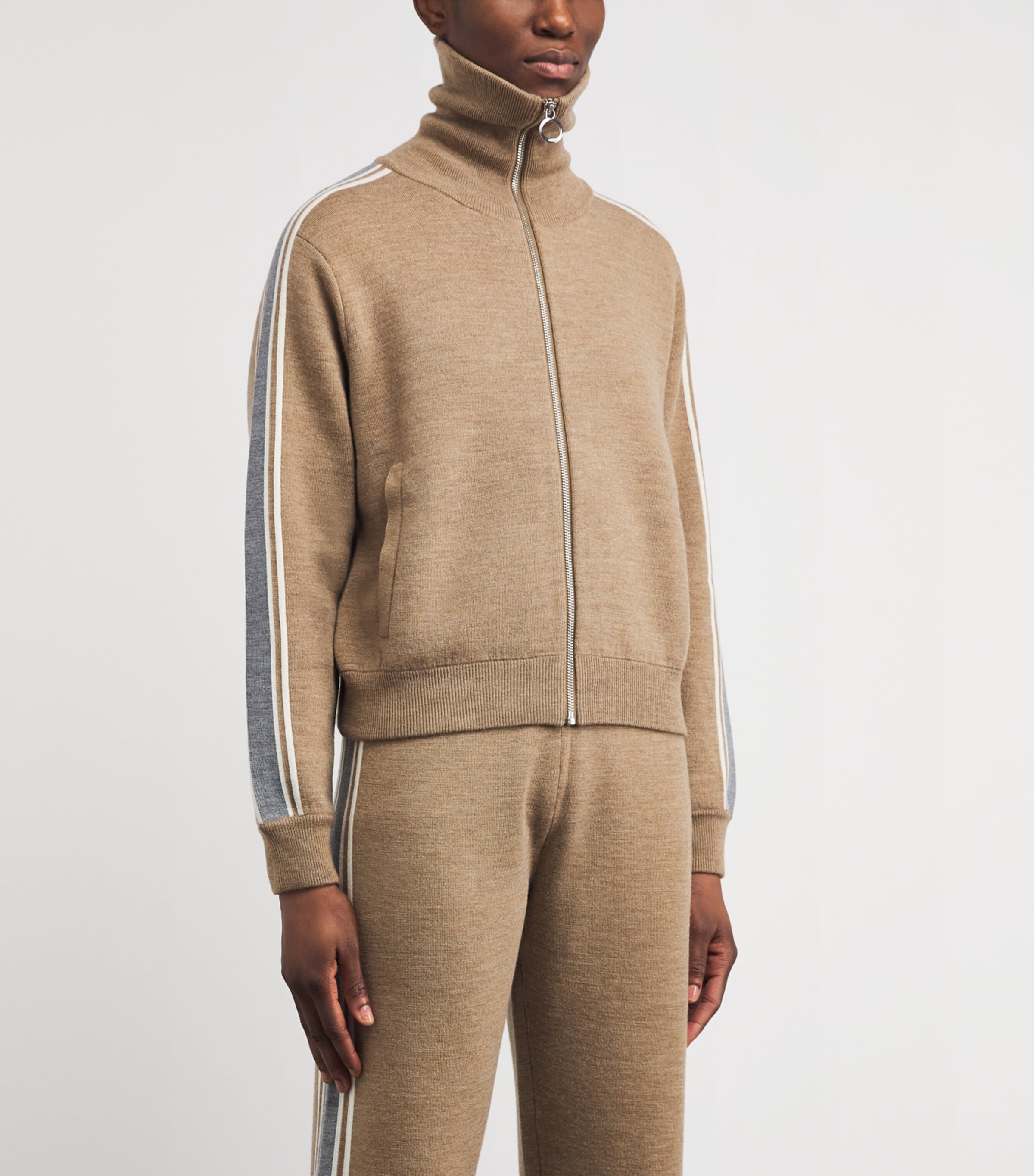 Wool-Blend Zip-Up Benada Sweater 1095CHNO/SOURS/FLCN Image 3
