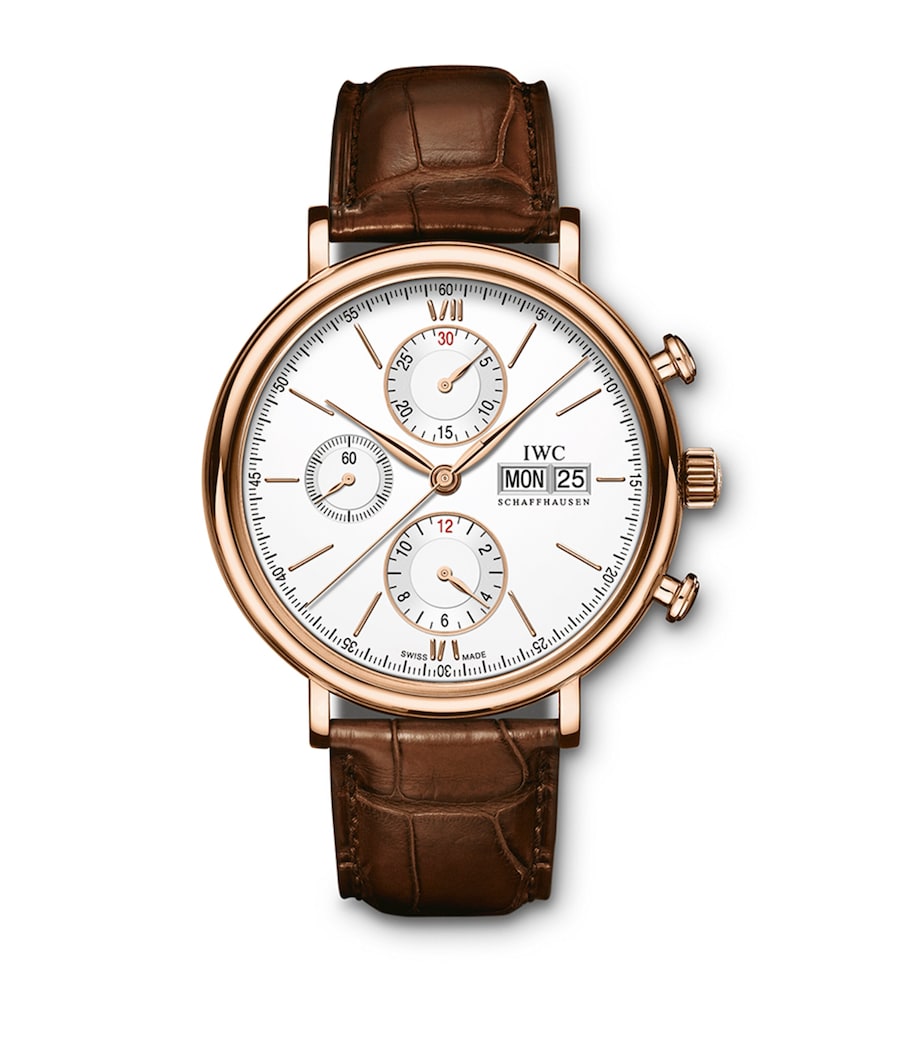 Rose Gold Portofino Chronograph Watch 42mm SILVER Image 1