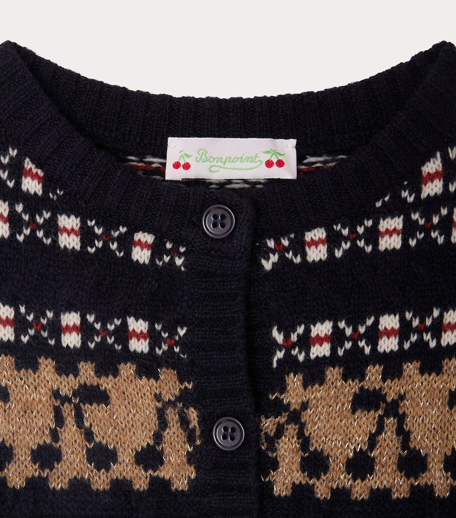 Wool-Blend Jonia Sleeveless Cardigan (4-8 Years) UPB MARINE Image 3