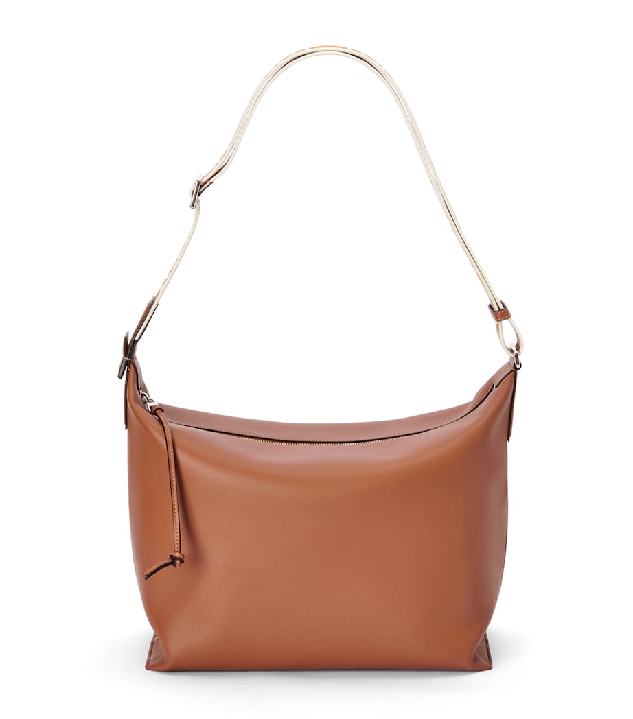 Leather Cubi Shoulder Bag TAN Image 1