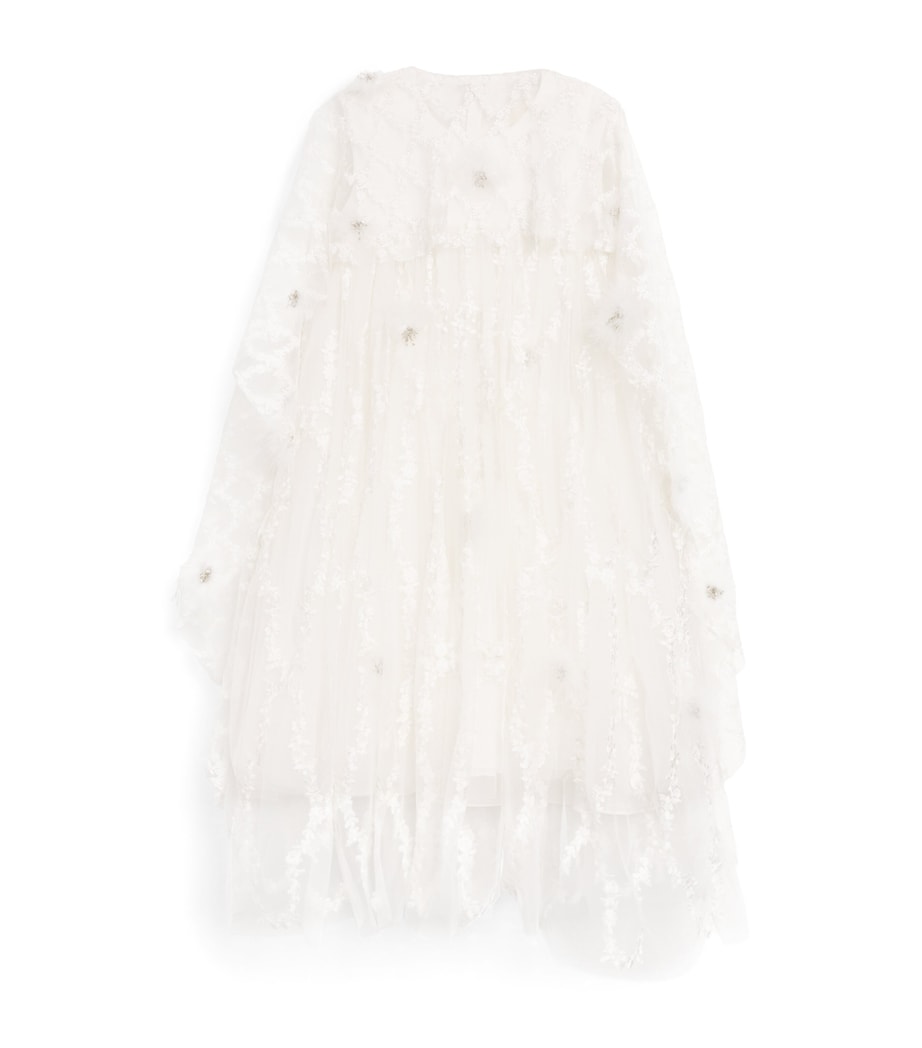 Embellished Dress with Cape (2-14 Years) WHITE Image 1