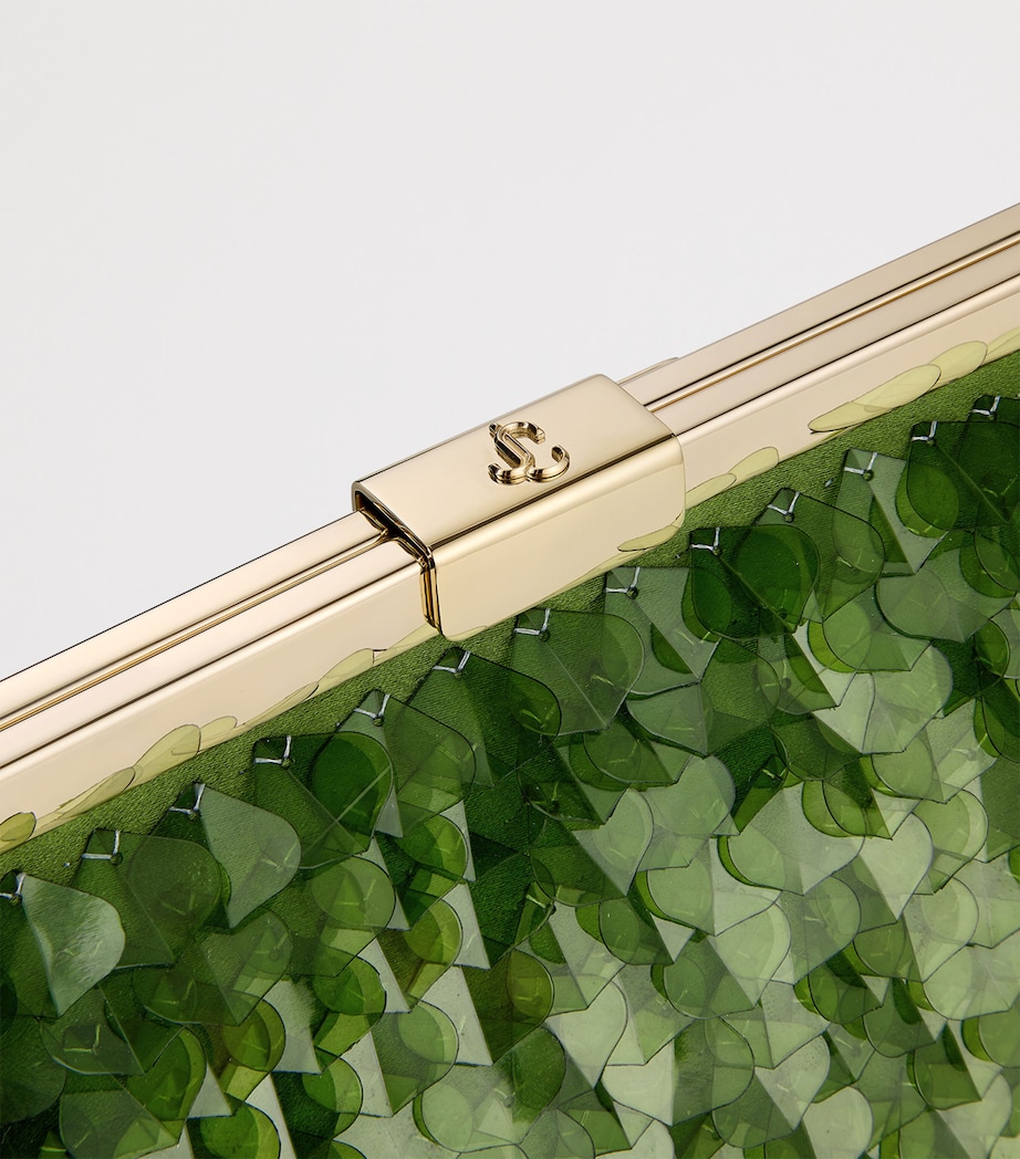 Jimmy Choo Heart Paillette Ganache Clutch Bag Clover Image 5