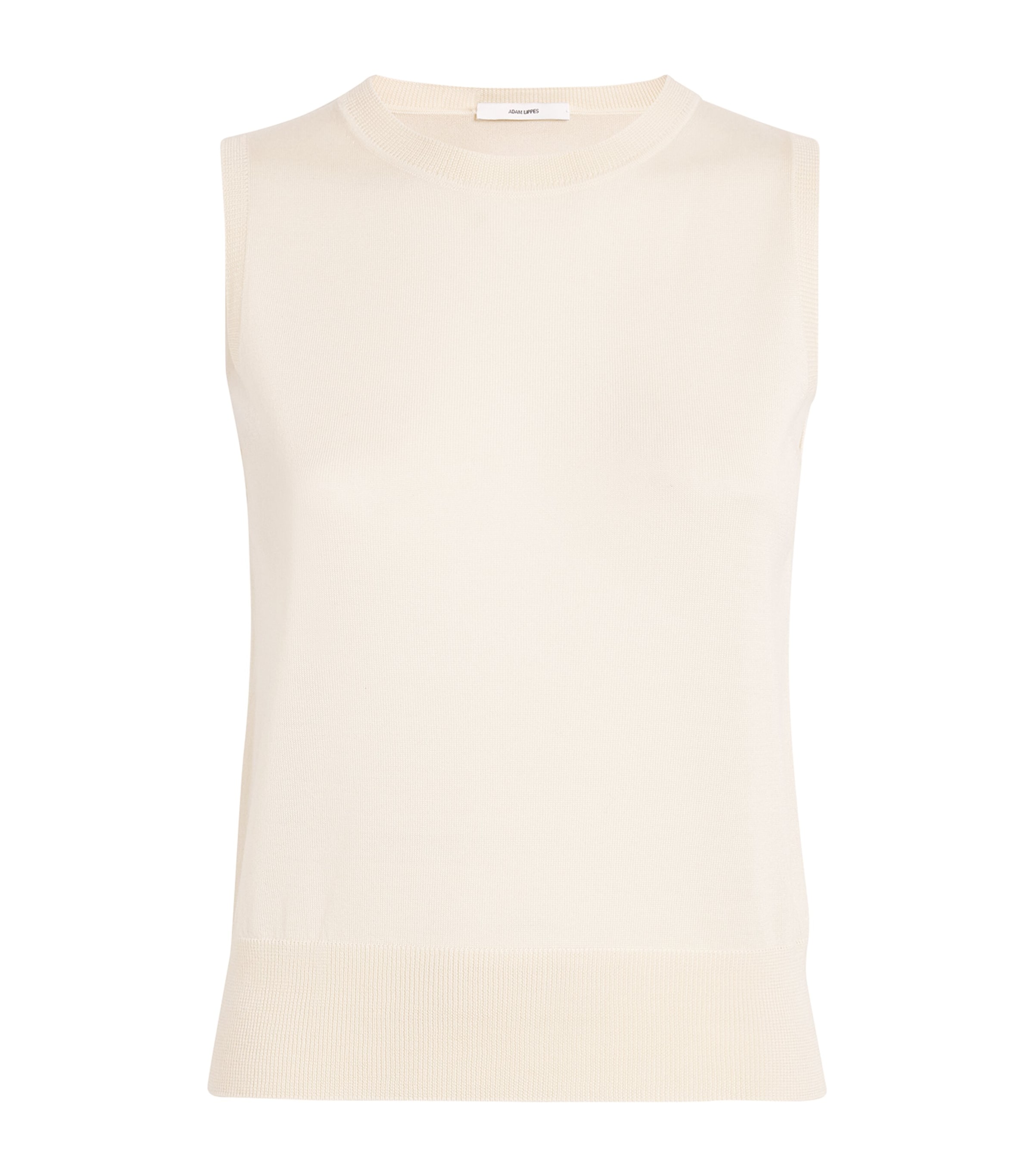 Adam Lippes Cashmere-silk Sleeveless Sweater Top In Neutral