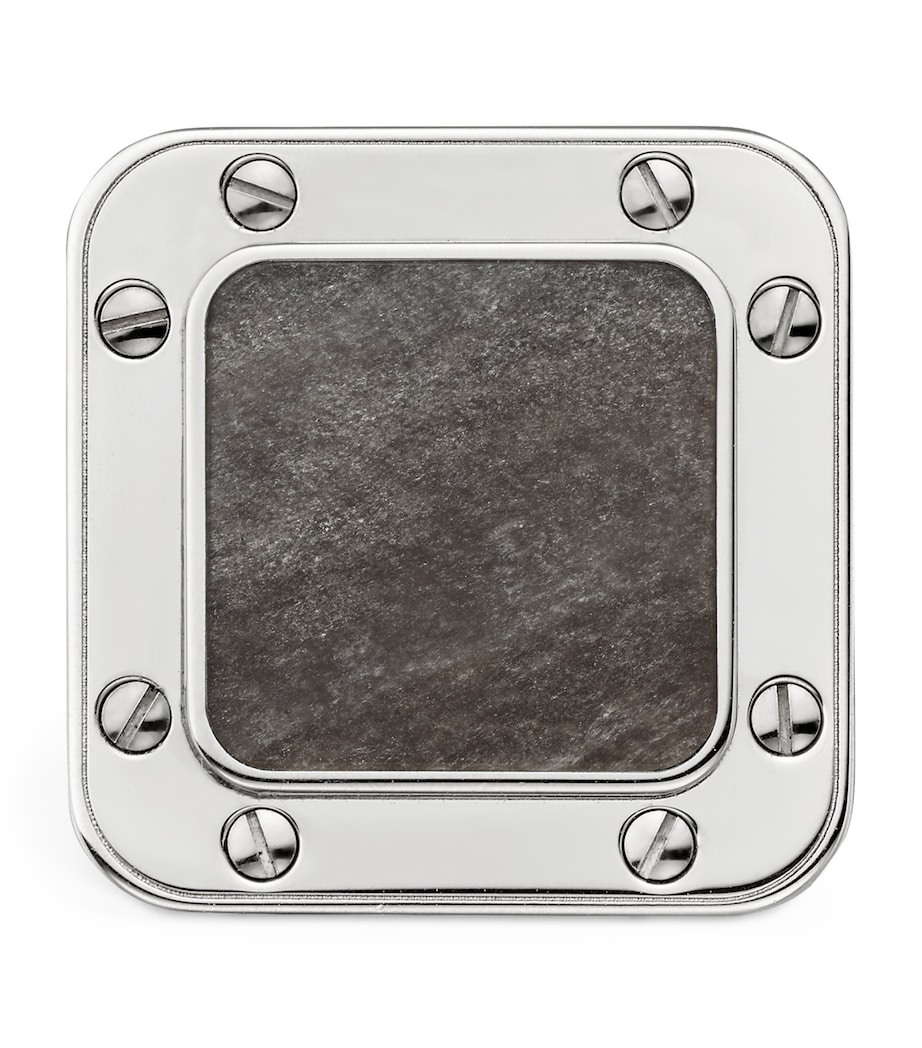 Sterling Silver Santos de Cartier Cufflinks PALLADIUM Image 3