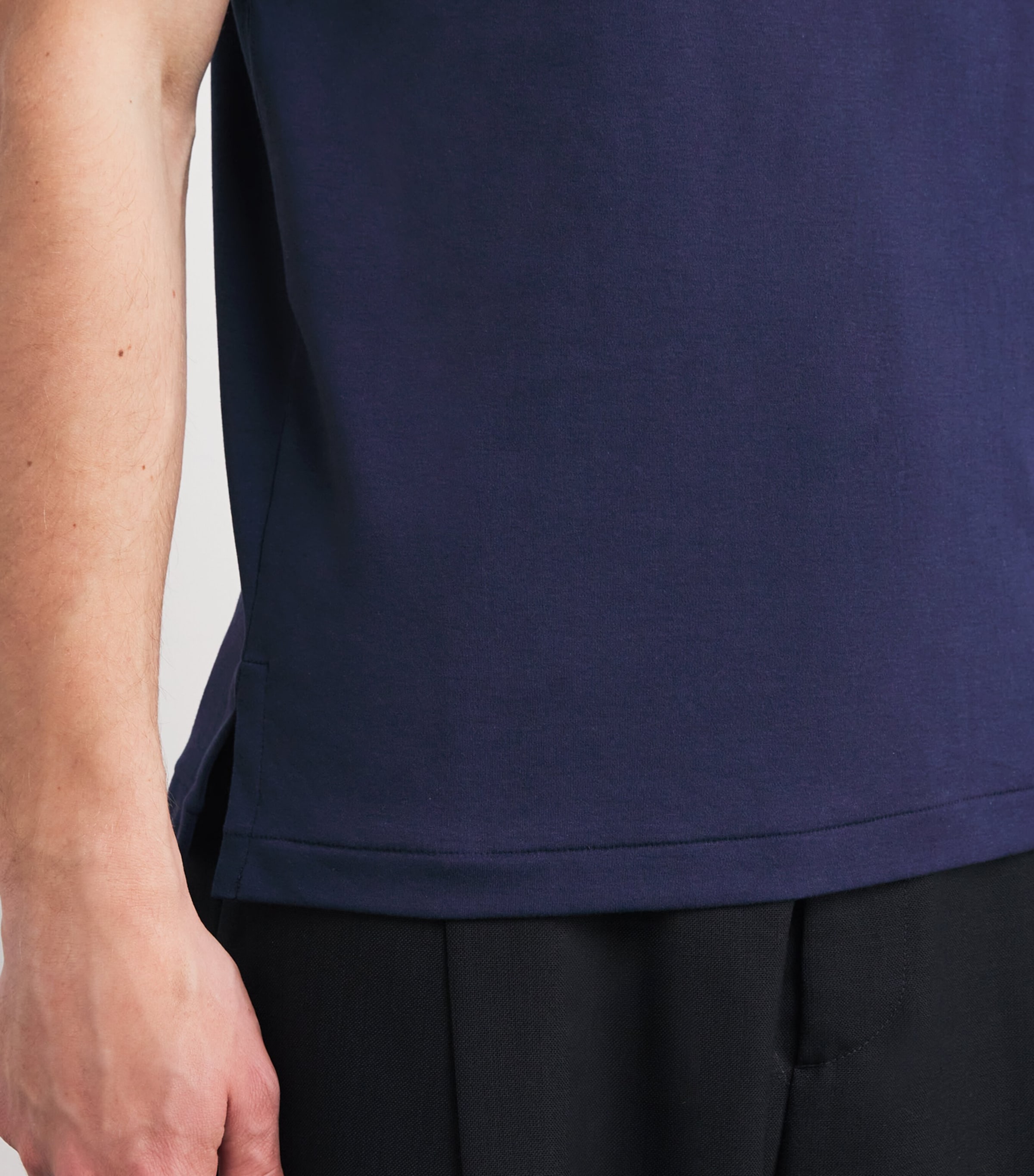 Cotton Slim-Fit Polo Shirt FRENCH NAVY Image 6