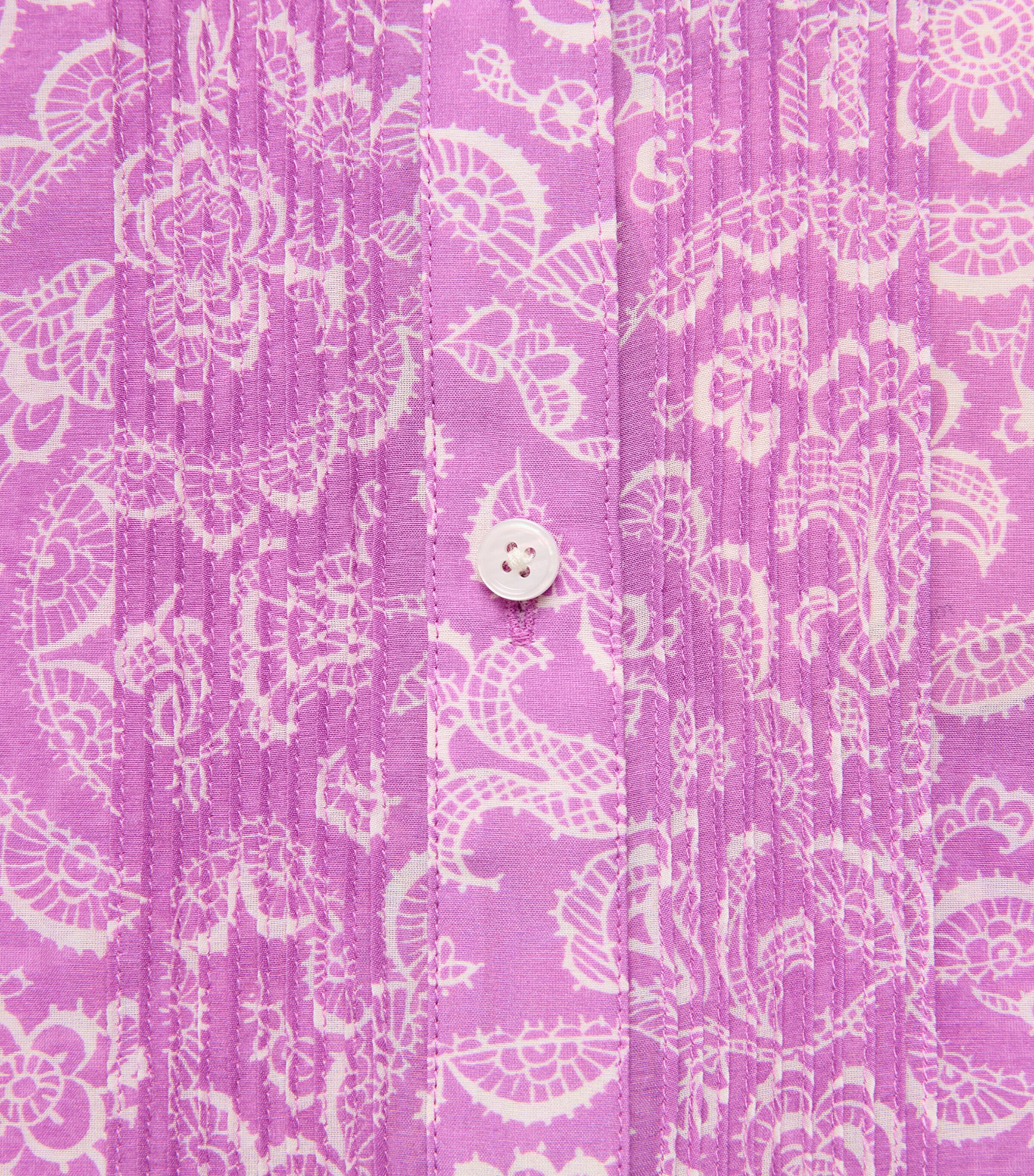 ME+EM Womens Cotton-Silk Printed Blouse Purple/light Cream Image 6