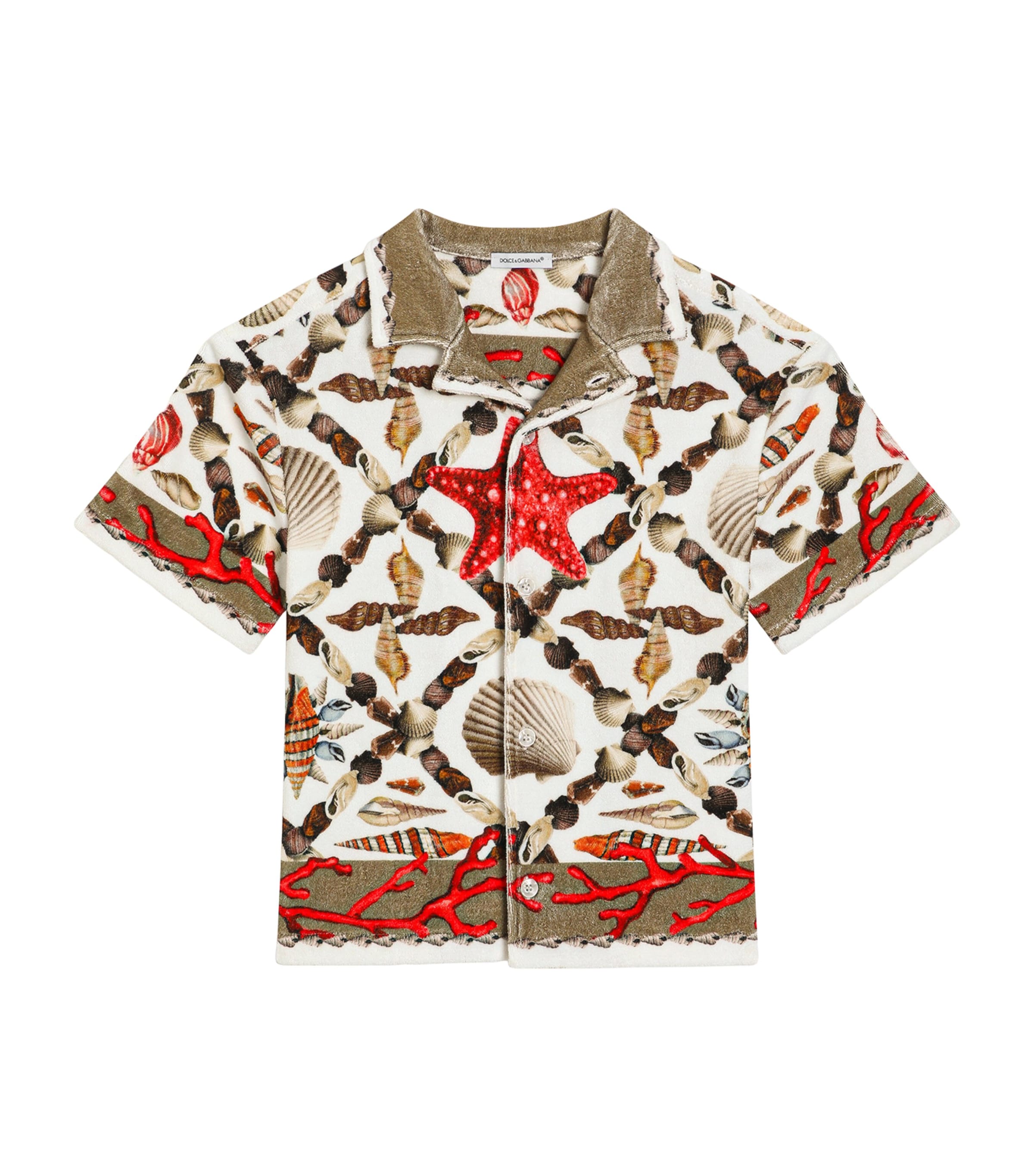 Dolce&Gabbana Kids Cotton Printed Shirt (8-12+ Years) Conchiglie Image 1