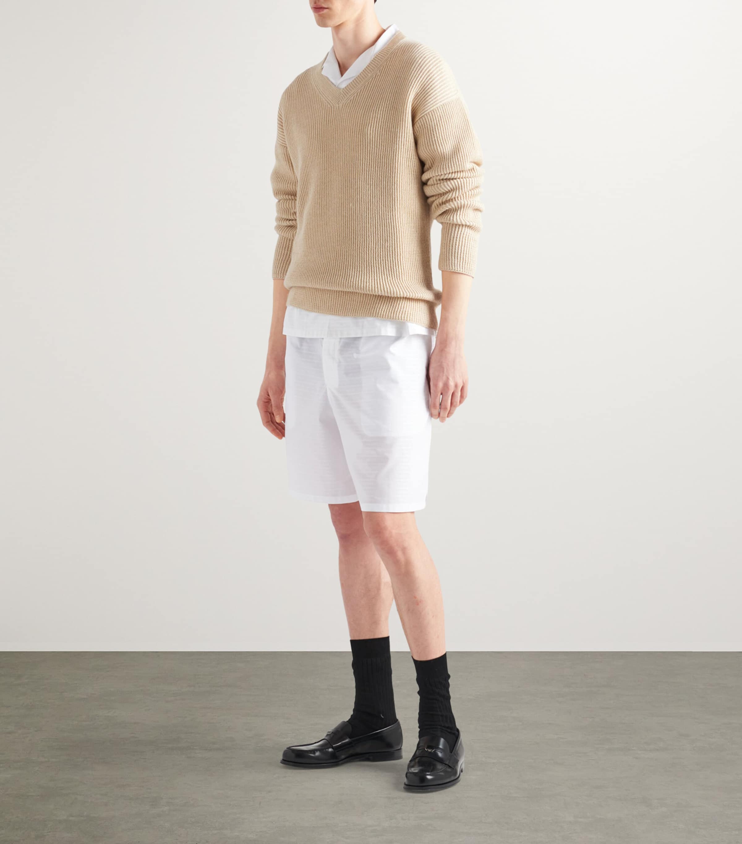 Prada Mens Cotton Poplin Shorts Image 2