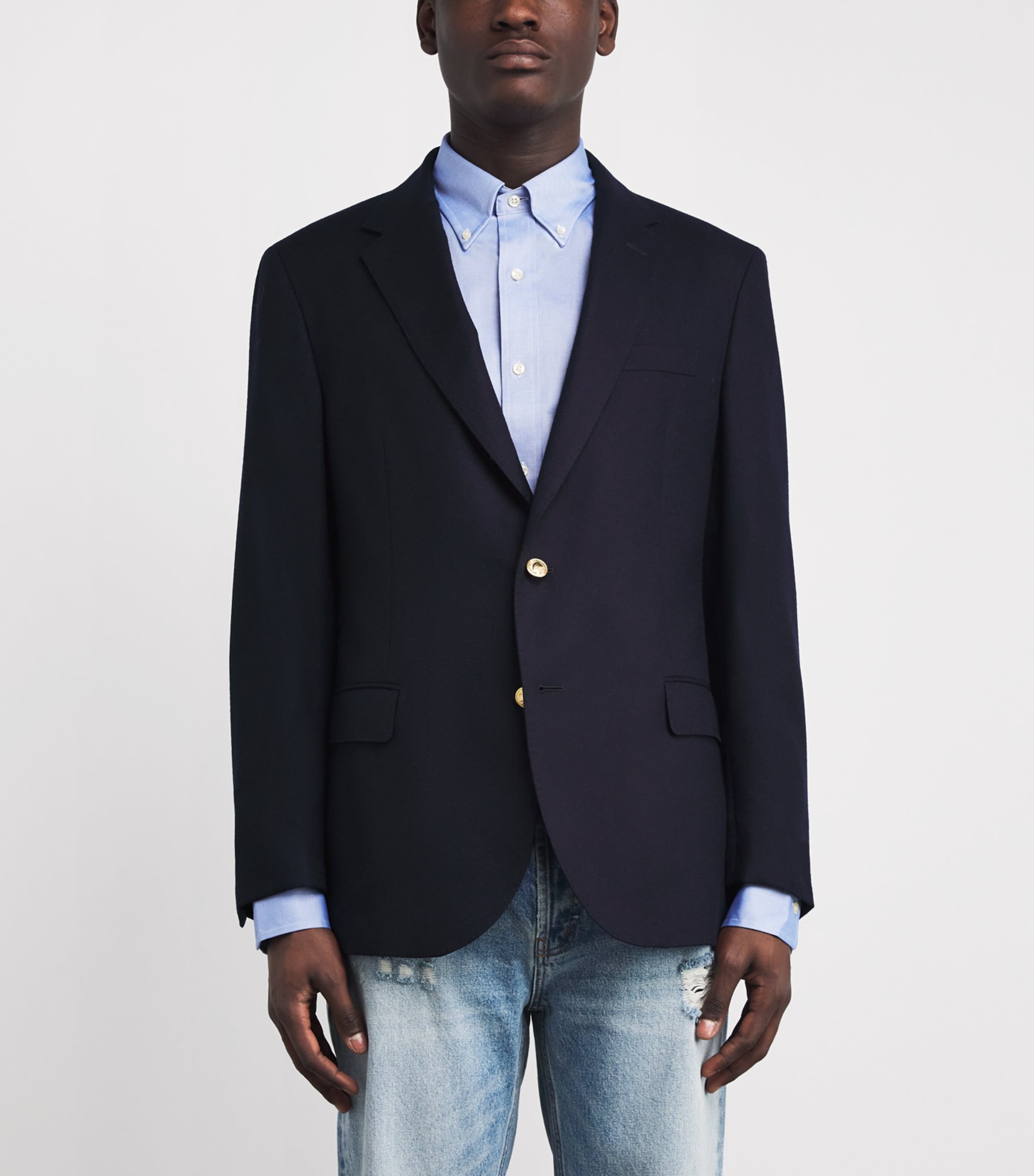 Wool Doeskin Blazer NAVY Image 3
