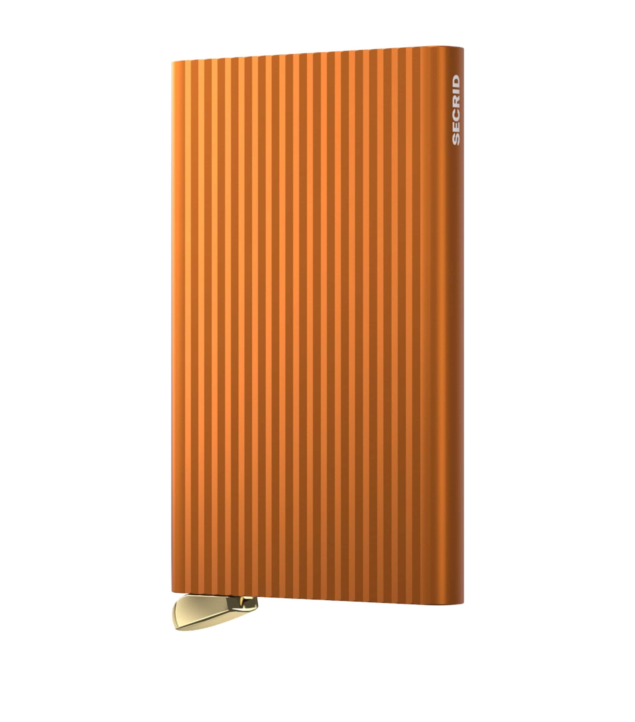 Secrid Fluted Aluminium Cardprotector In Orange