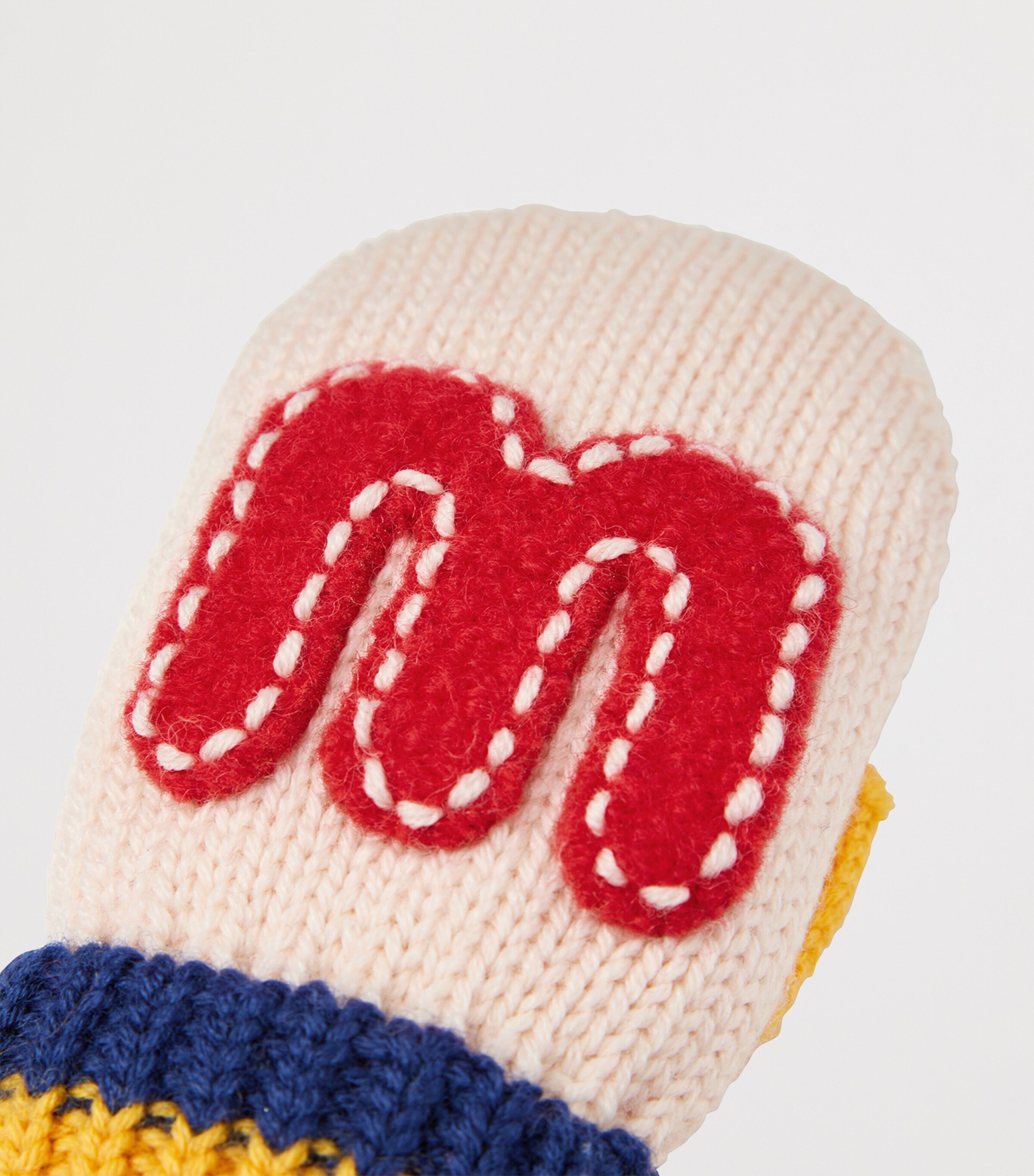 Wool-Blend Initials Mittens 87 Image 3