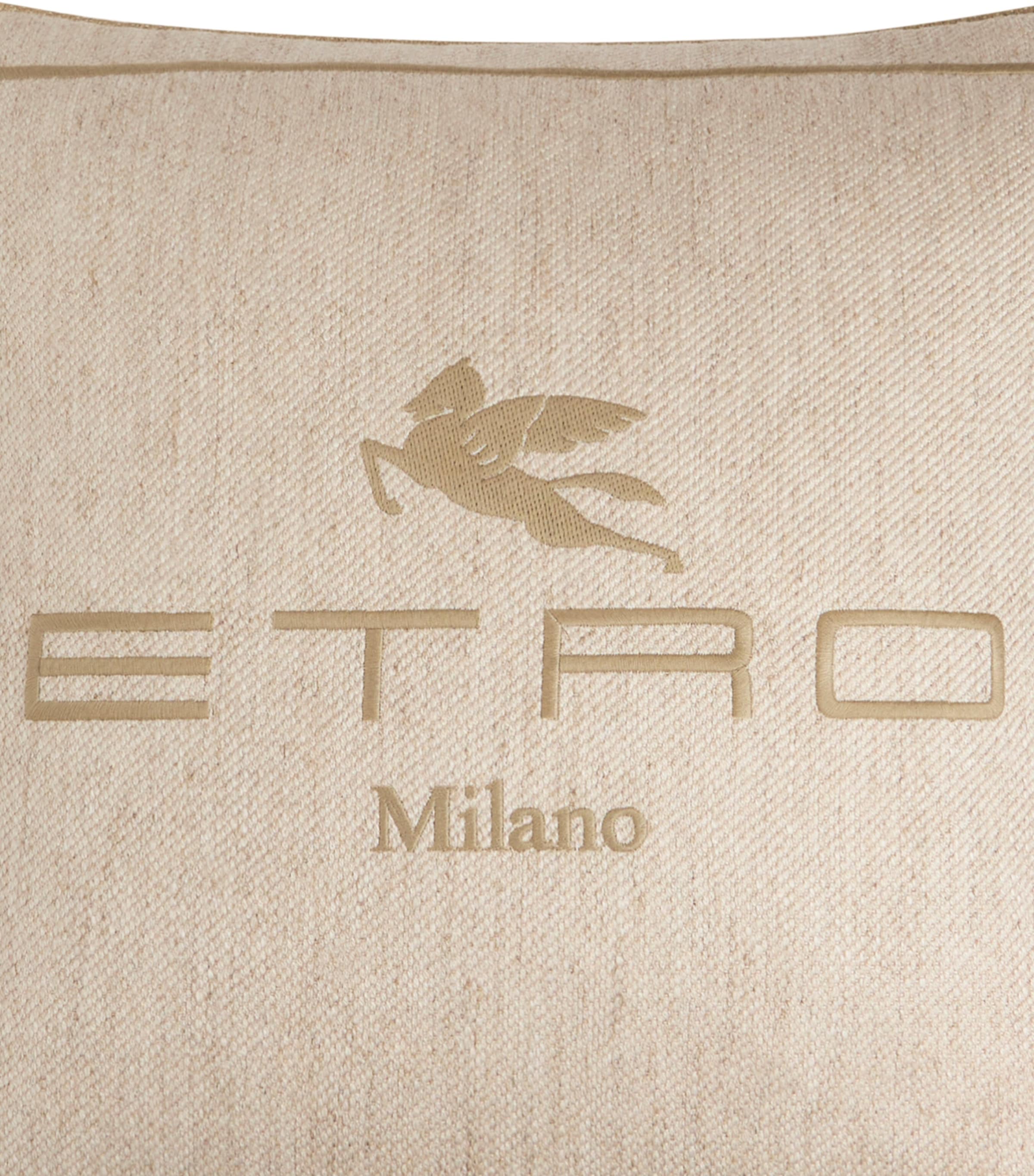Etro Linen Embroidered Emilia Cushion (45cm x 45cm) Pale Yellow Image 4
