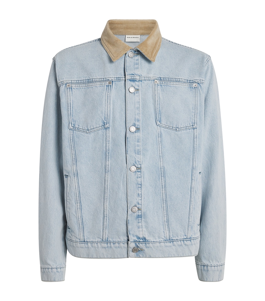 Cord-Collar Denim Jacket LBE / LIGHT BLUE Image 1