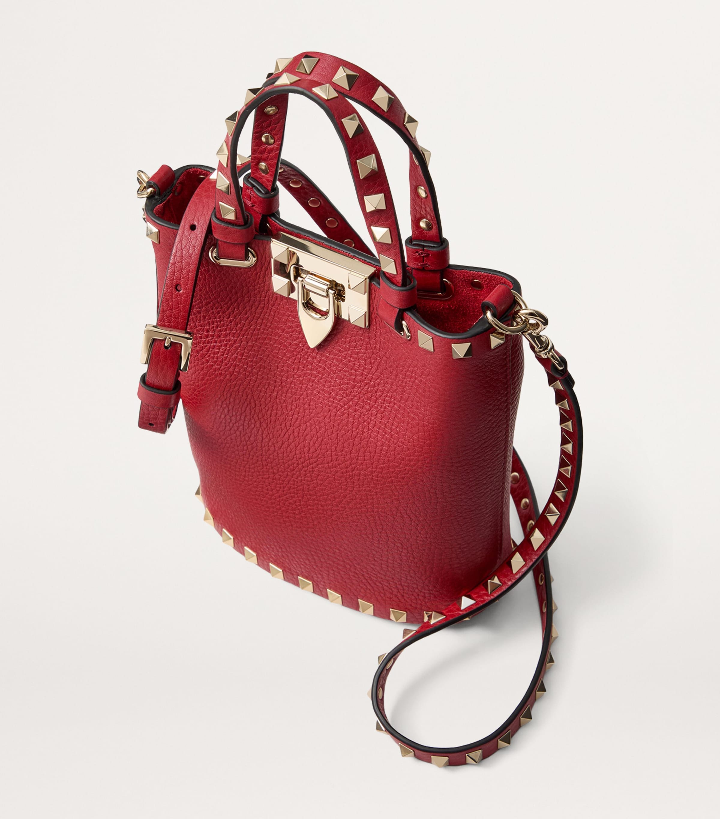 トートバッグ VALENTINO MINI ROCKSTUD SHOPPING BAG IN GRANATE CALFSKIN MINI ROCKSTUD SHOPPING BAG IN GRANATE CALFSKIN – Suit Negozi Row
