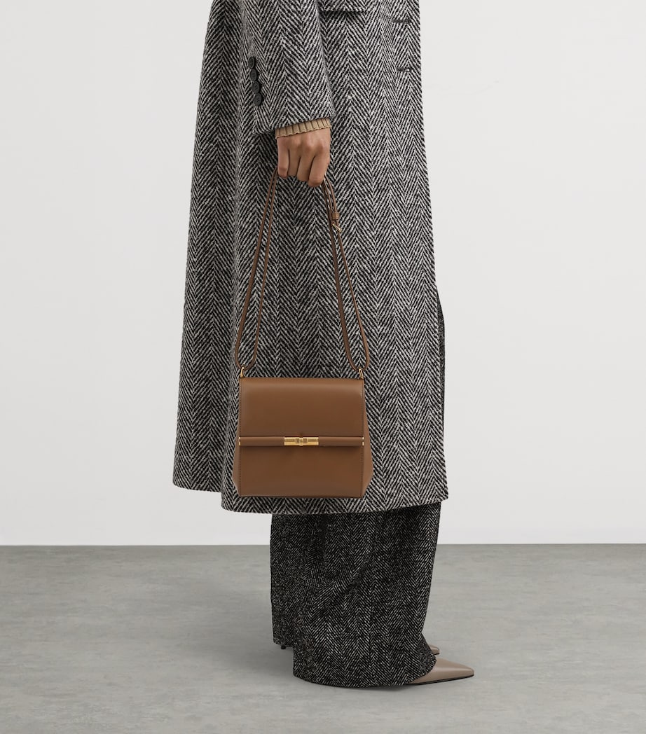 Leather Marlene Shoulder Bag 8Z093-CARAMELLO Image 2