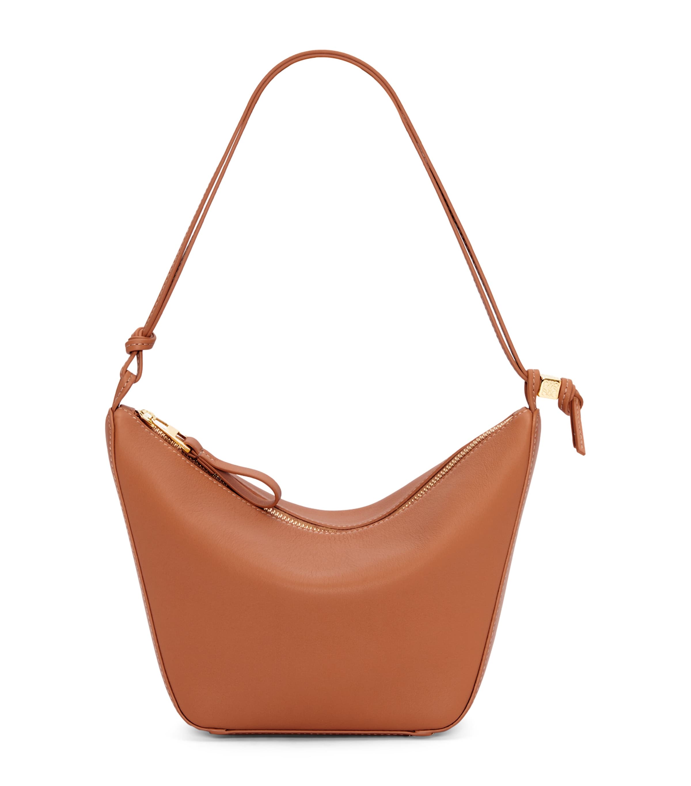 Loewe Mini Puzzle Leather Shoulder Bag In Brown